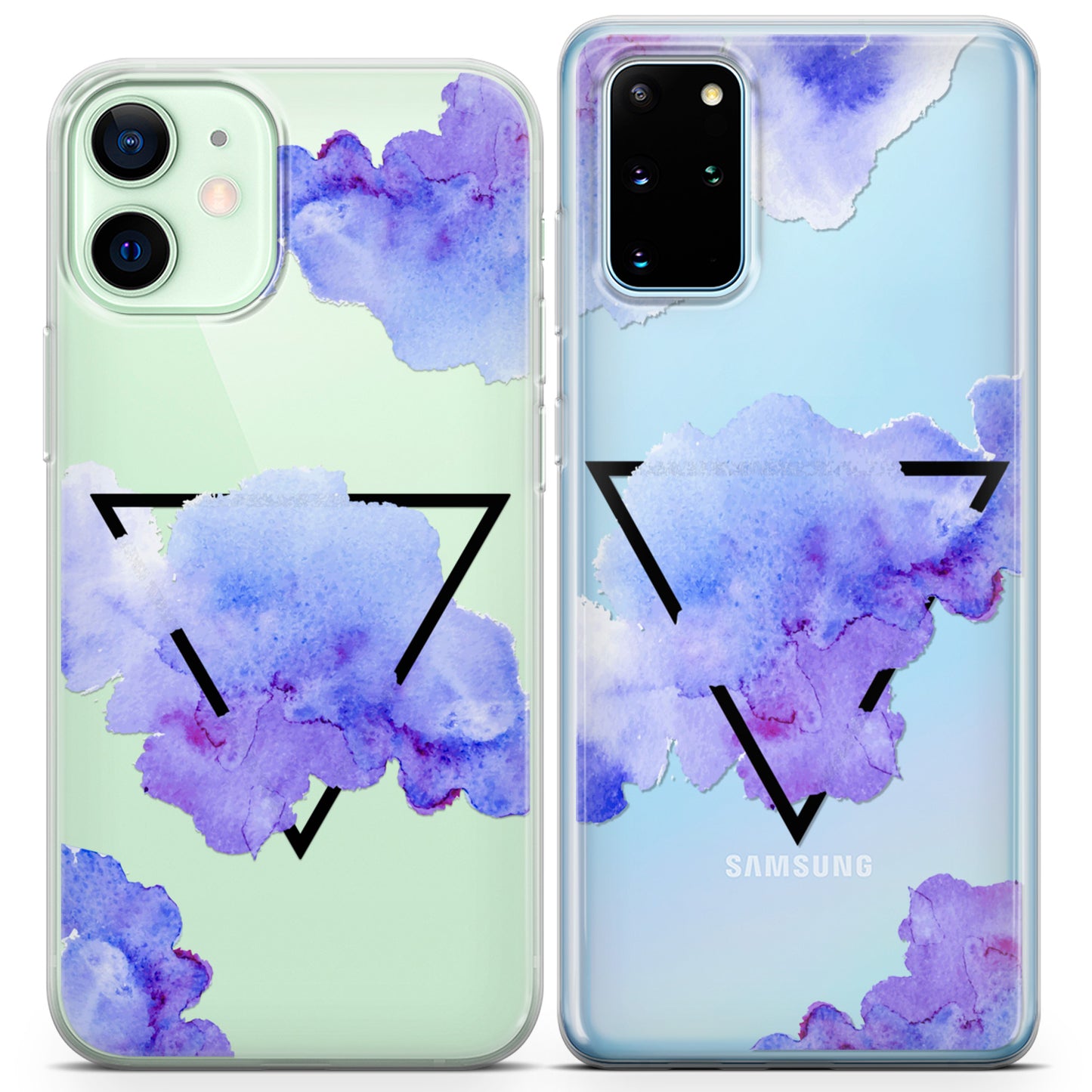 Cavka iPhone Couple Cases Abstract Triangles