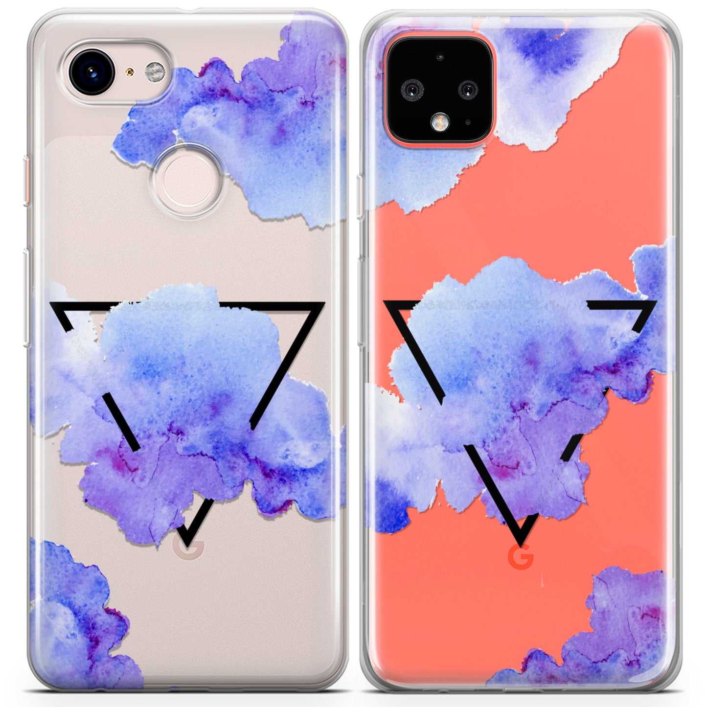 Cavka iPhone Couple Cases Abstract Triangles