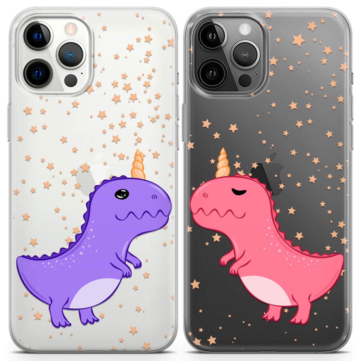 Cavka iPhone Couple Cases Funny Unicornasaurus