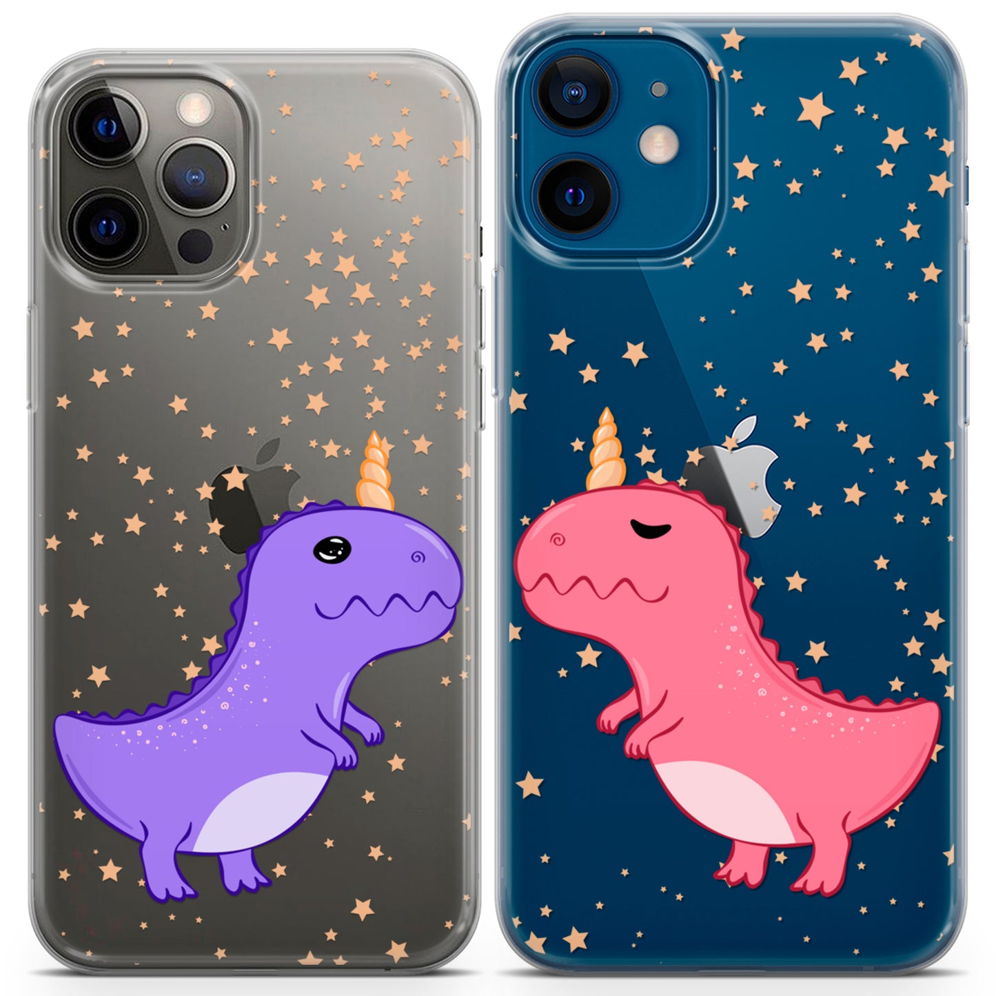 Cavka iPhone Couple Cases Funny Unicornasaurus