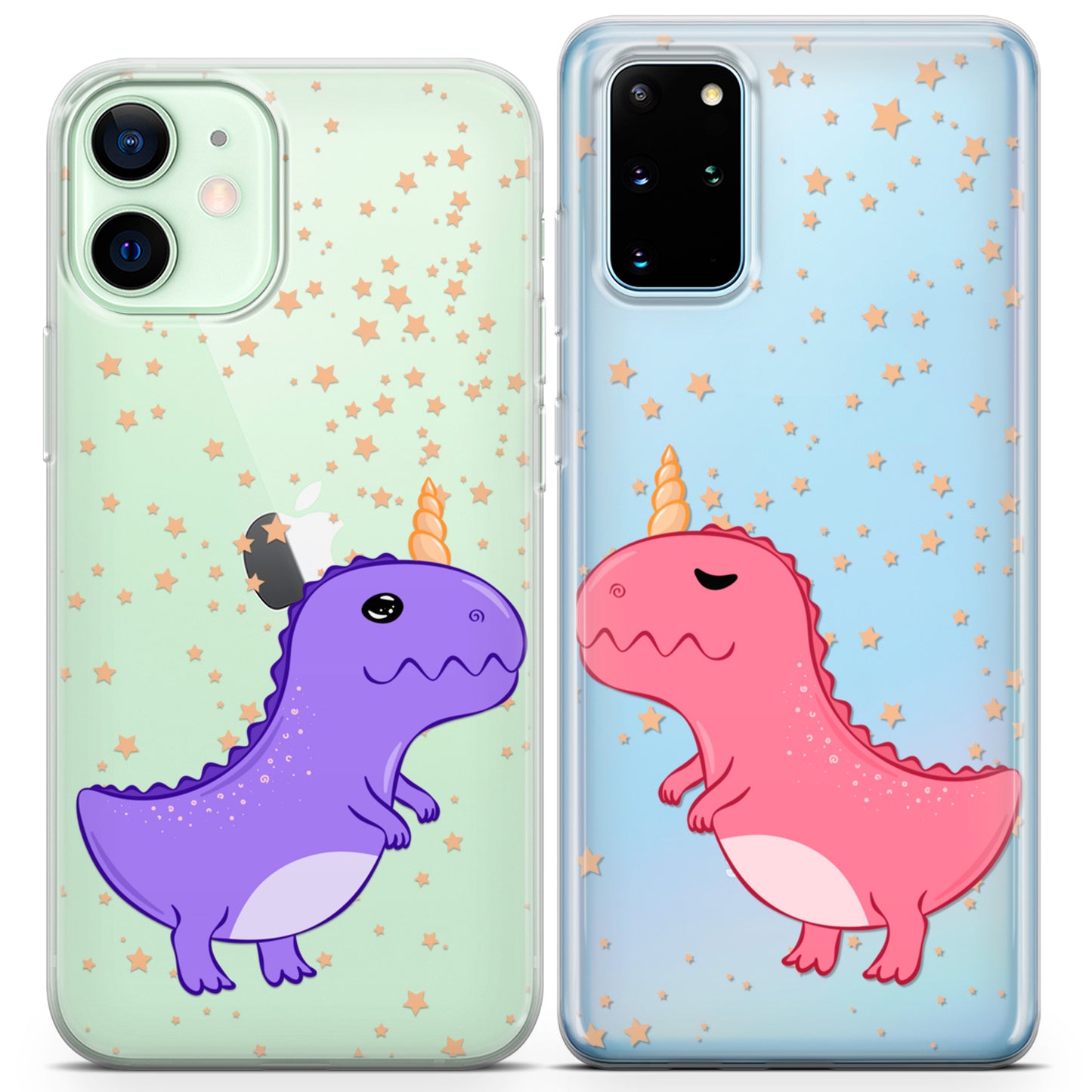 Cavka iPhone Couple Cases Funny Unicornasaurus