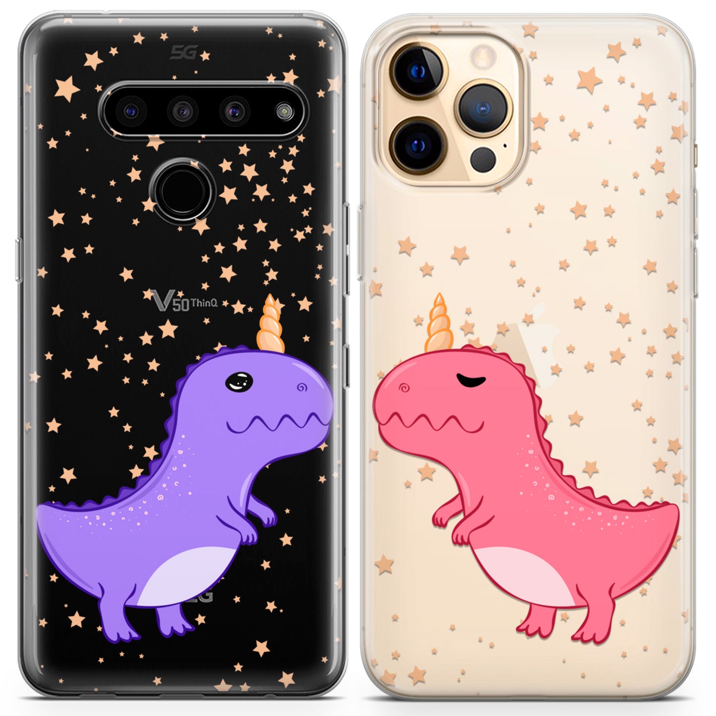 Cavka iPhone Couple Cases Funny Unicornasaurus