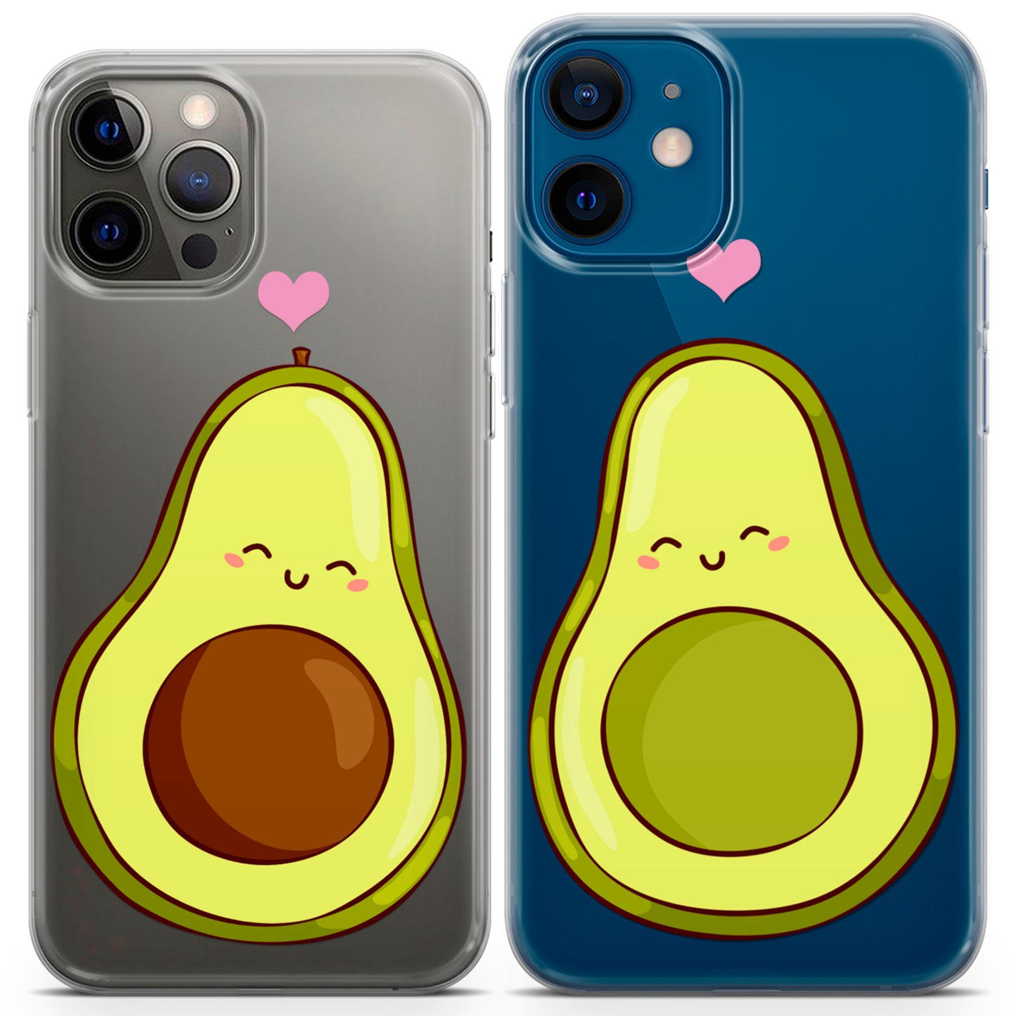 Cavka iPhone Couple Cases Kawaii Avocado Halves