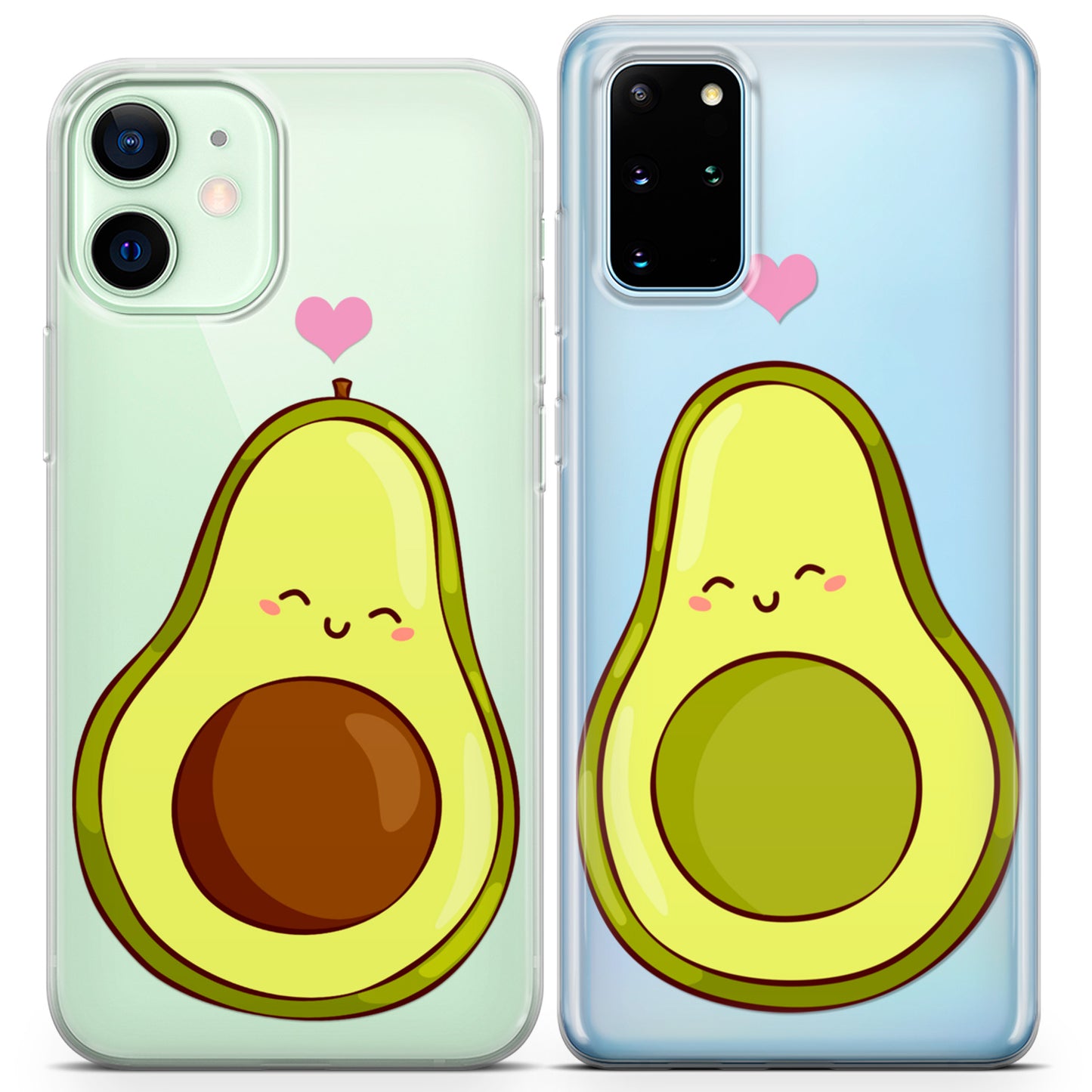 Cavka iPhone Couple Cases Kawaii Avocado Halves