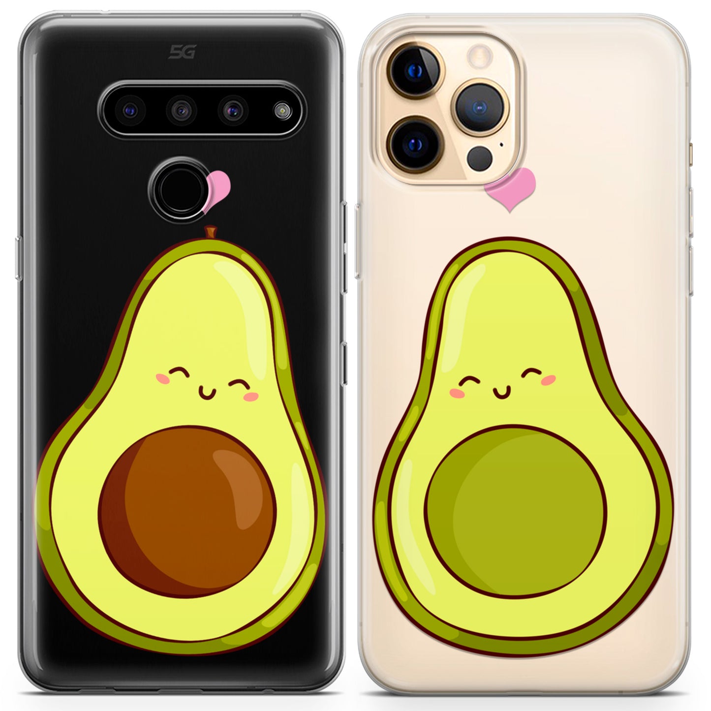 Cavka iPhone Couple Cases Kawaii Avocado Halves