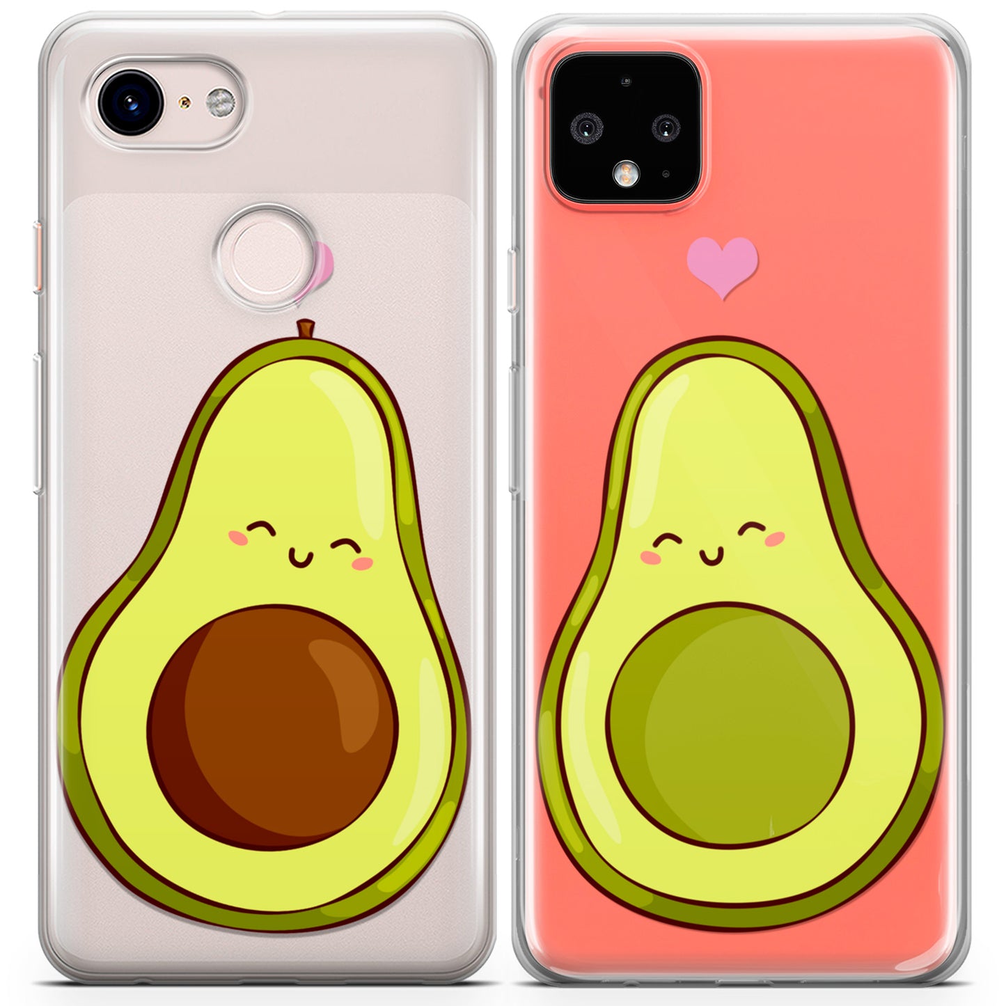 Cavka iPhone Couple Cases Kawaii Avocado Halves