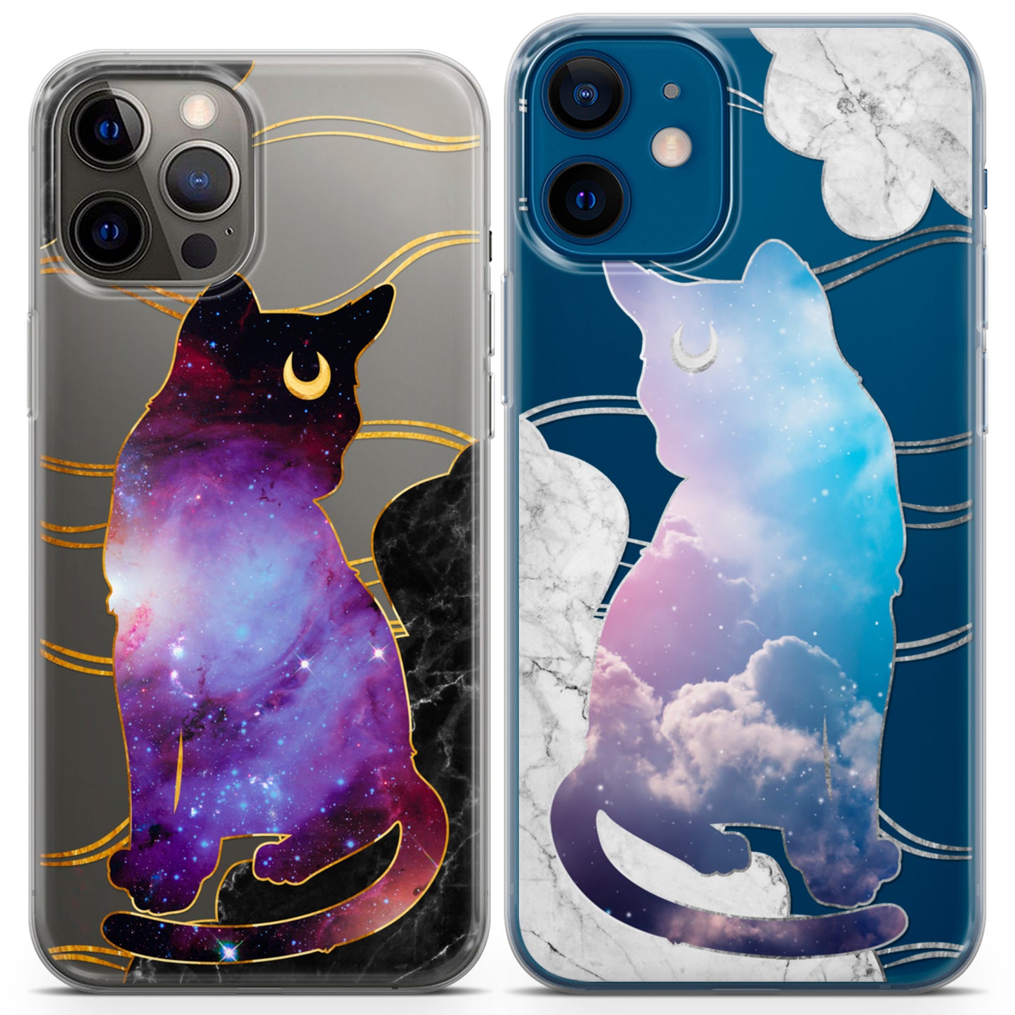 Cavka iPhone Couple Cases Moon Cats