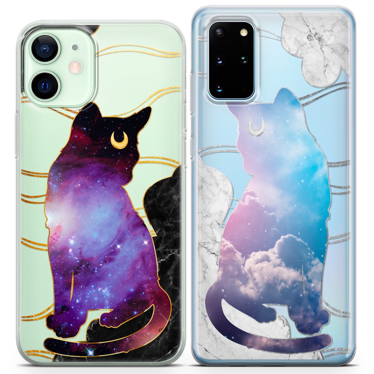 Cavka iPhone Couple Cases Moon Cats