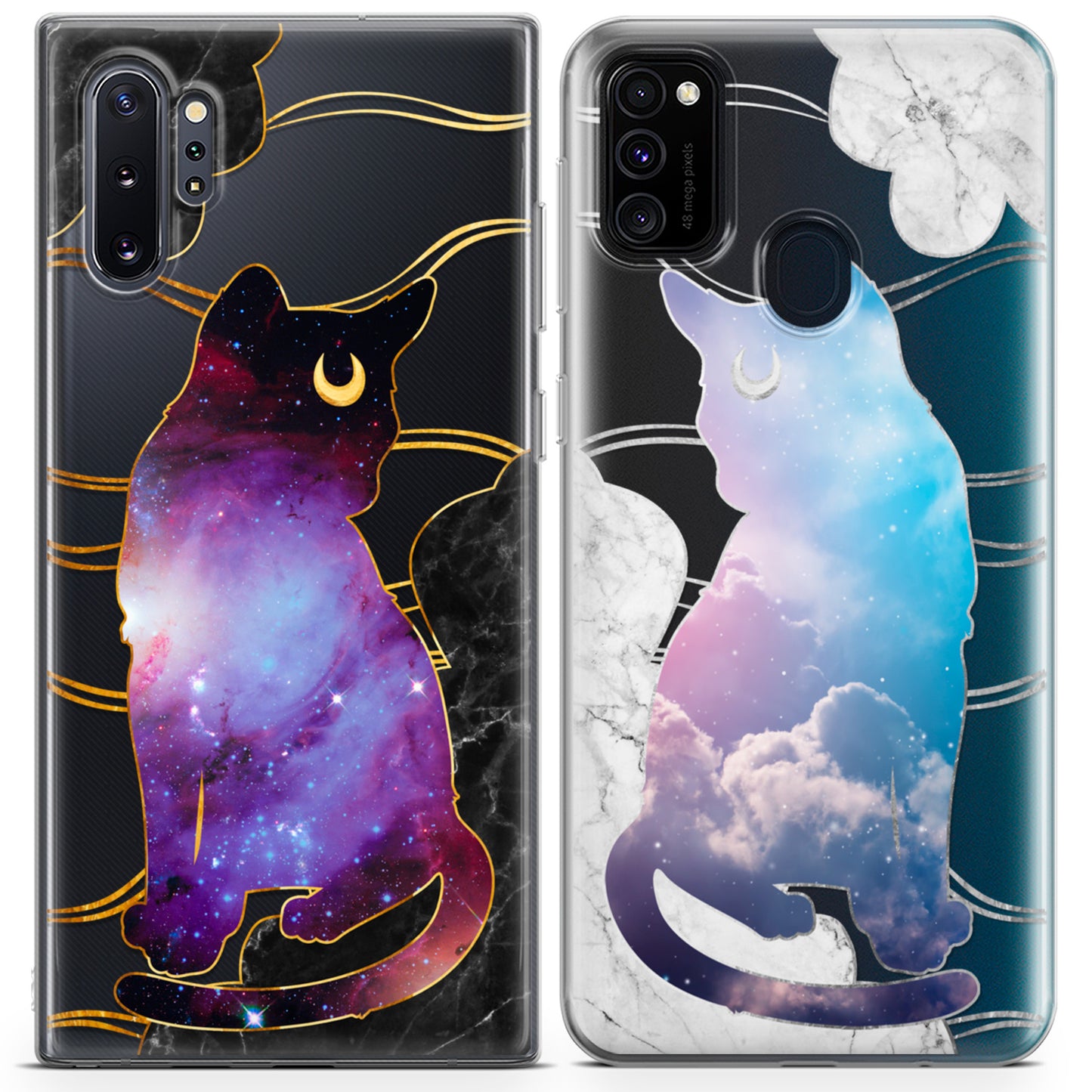 Cavka iPhone Couple Cases Moon Cats