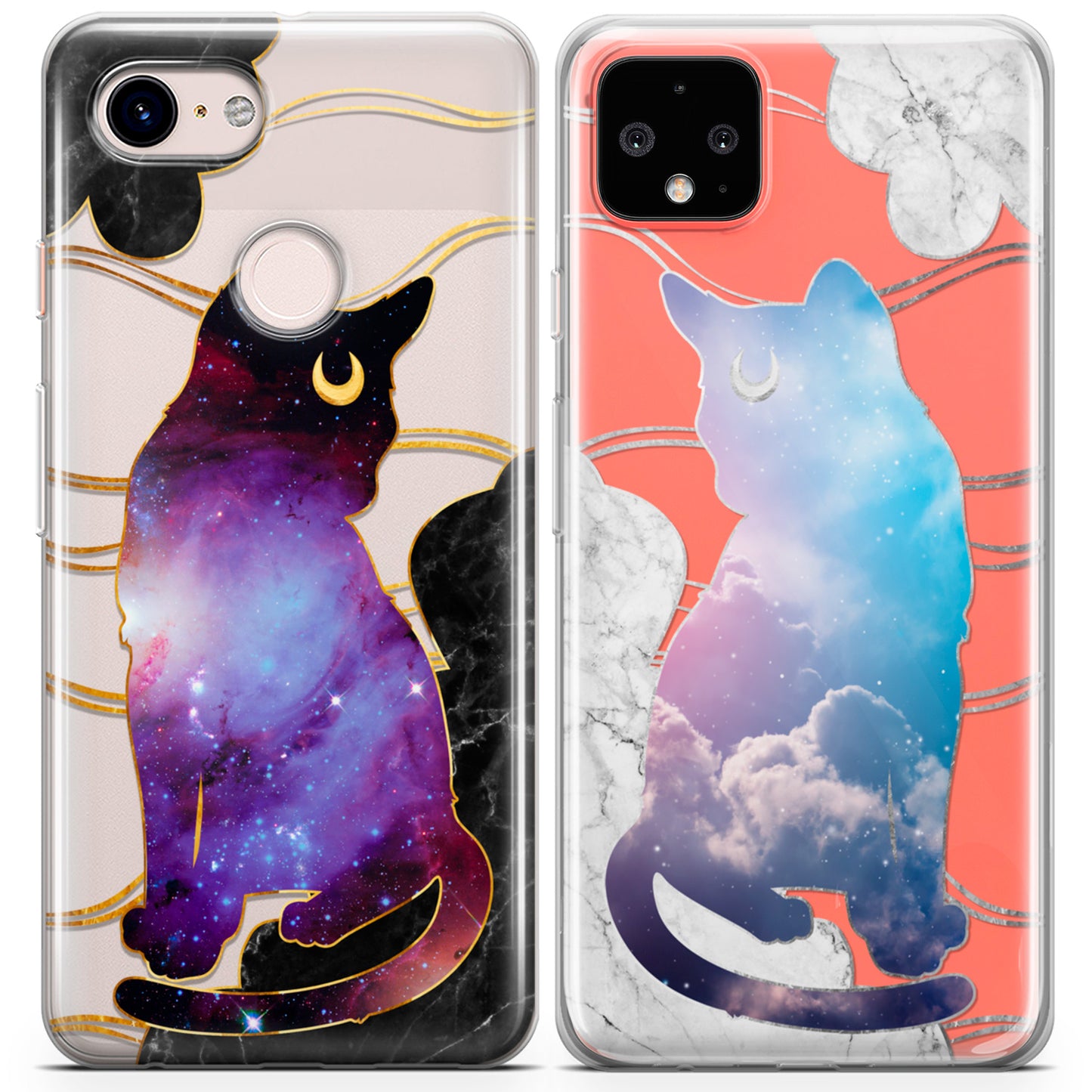 Cavka iPhone Couple Cases Moon Cats