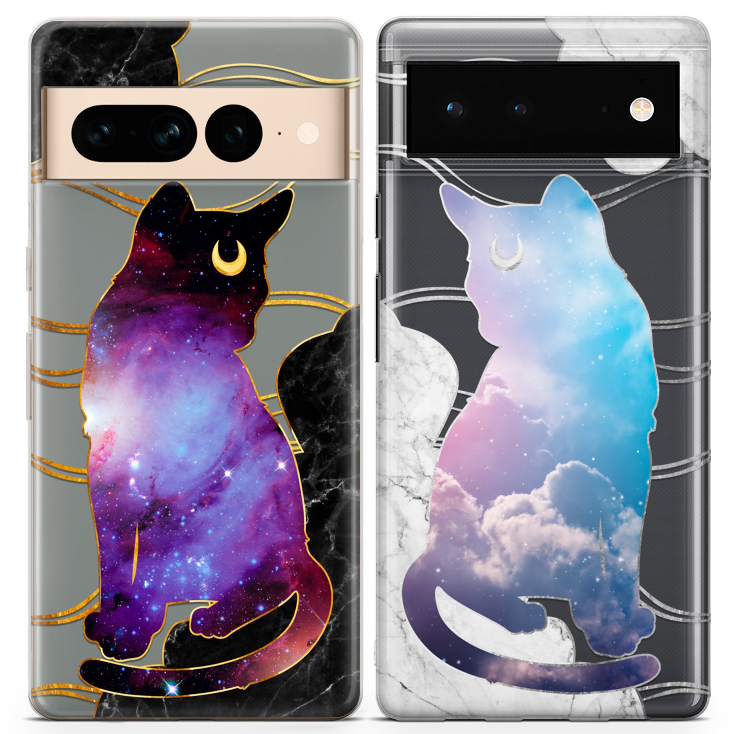 Cavka iPhone Couple Cases Moon Cats