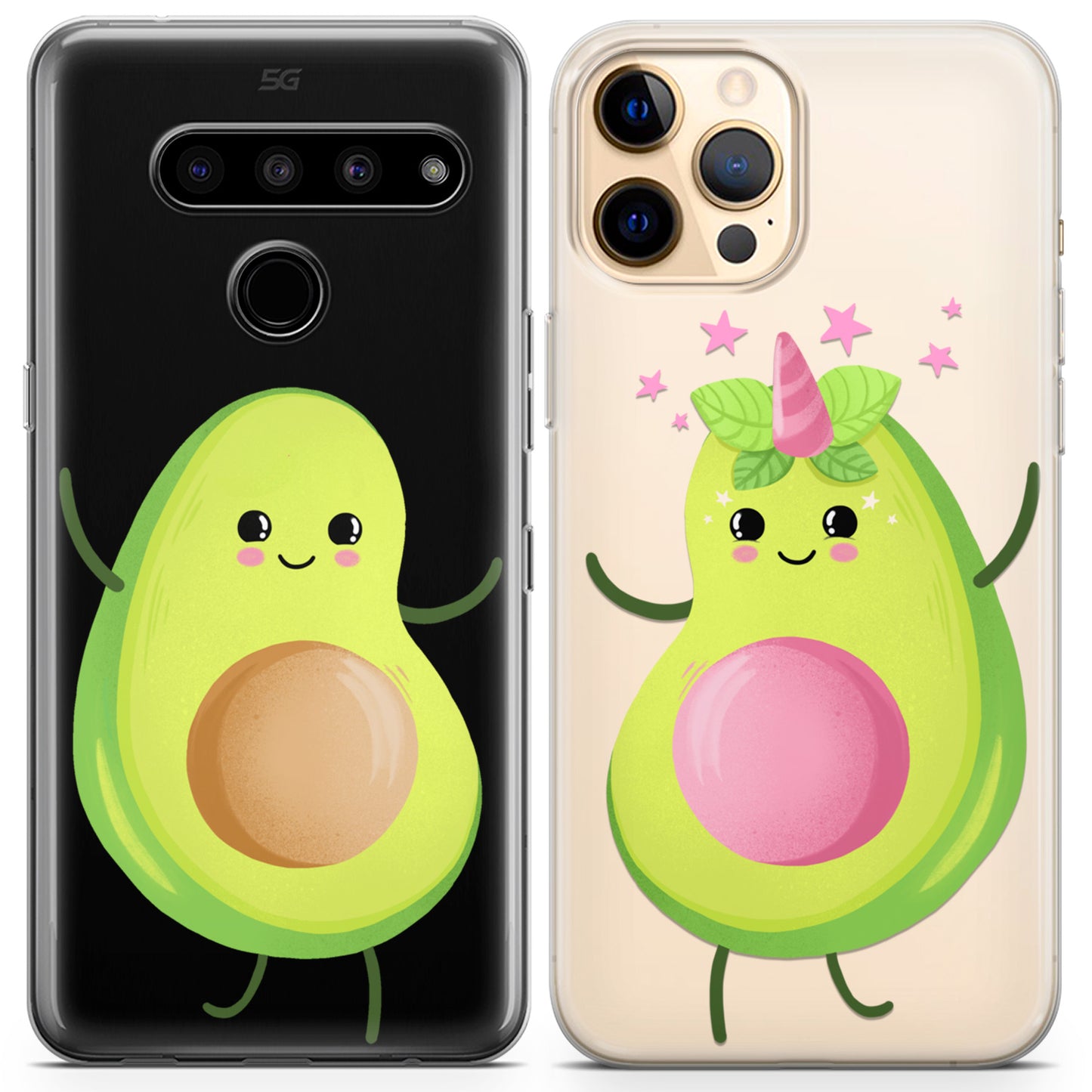 Cavka iPhone Couple Cases Avocado Unicorn