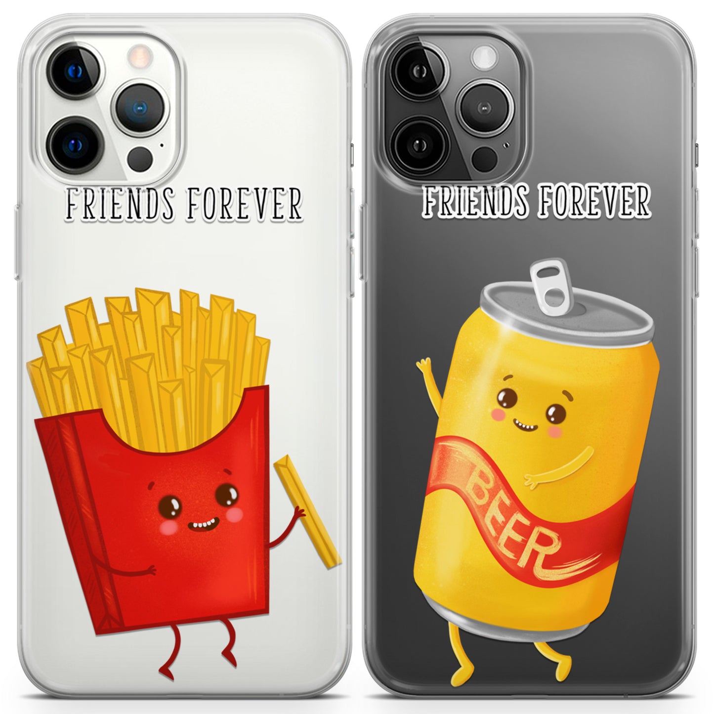 Cavka iPhone Couple Cases Beer and Fries