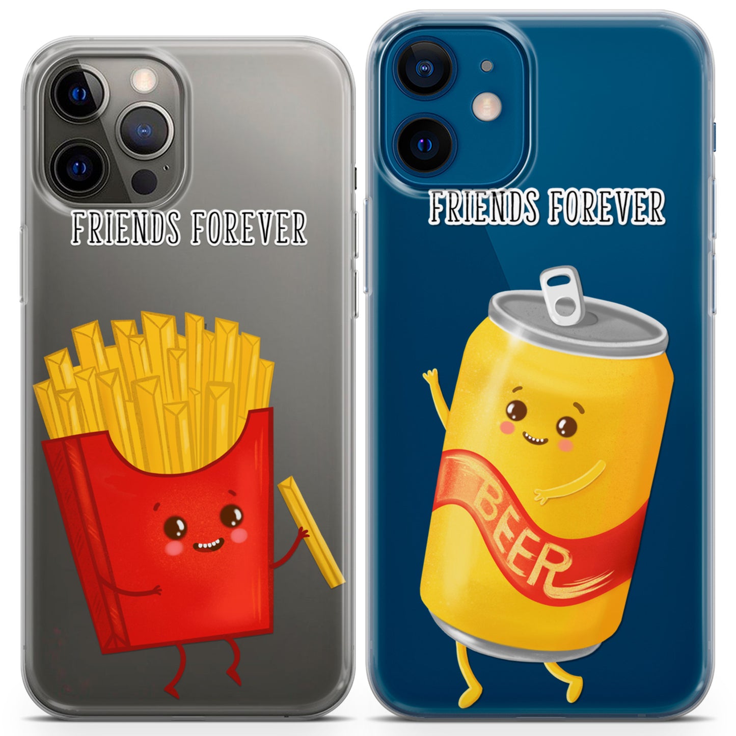 Cavka iPhone Couple Cases Beer and Fries