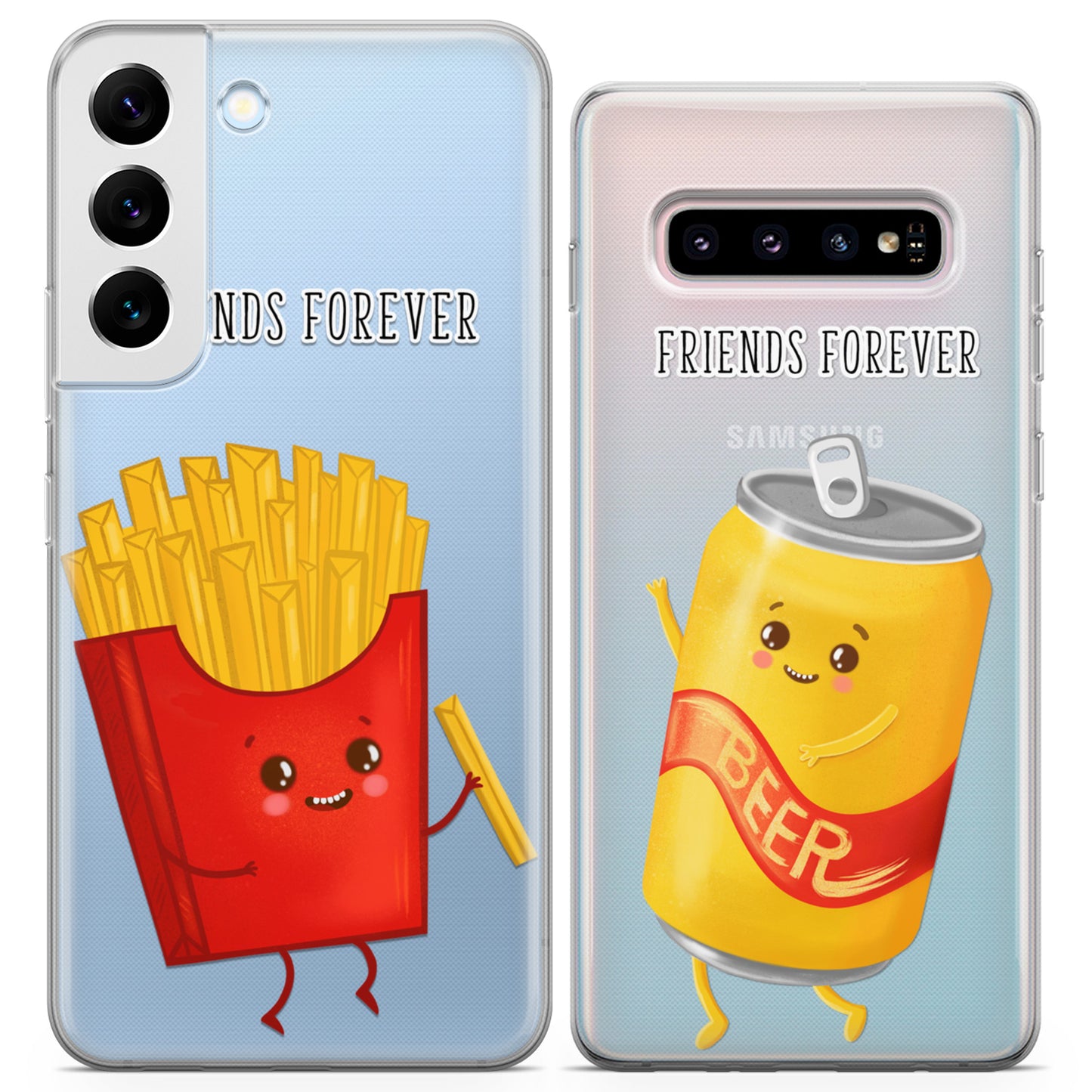 Cavka iPhone Couple Cases Beer and Fries