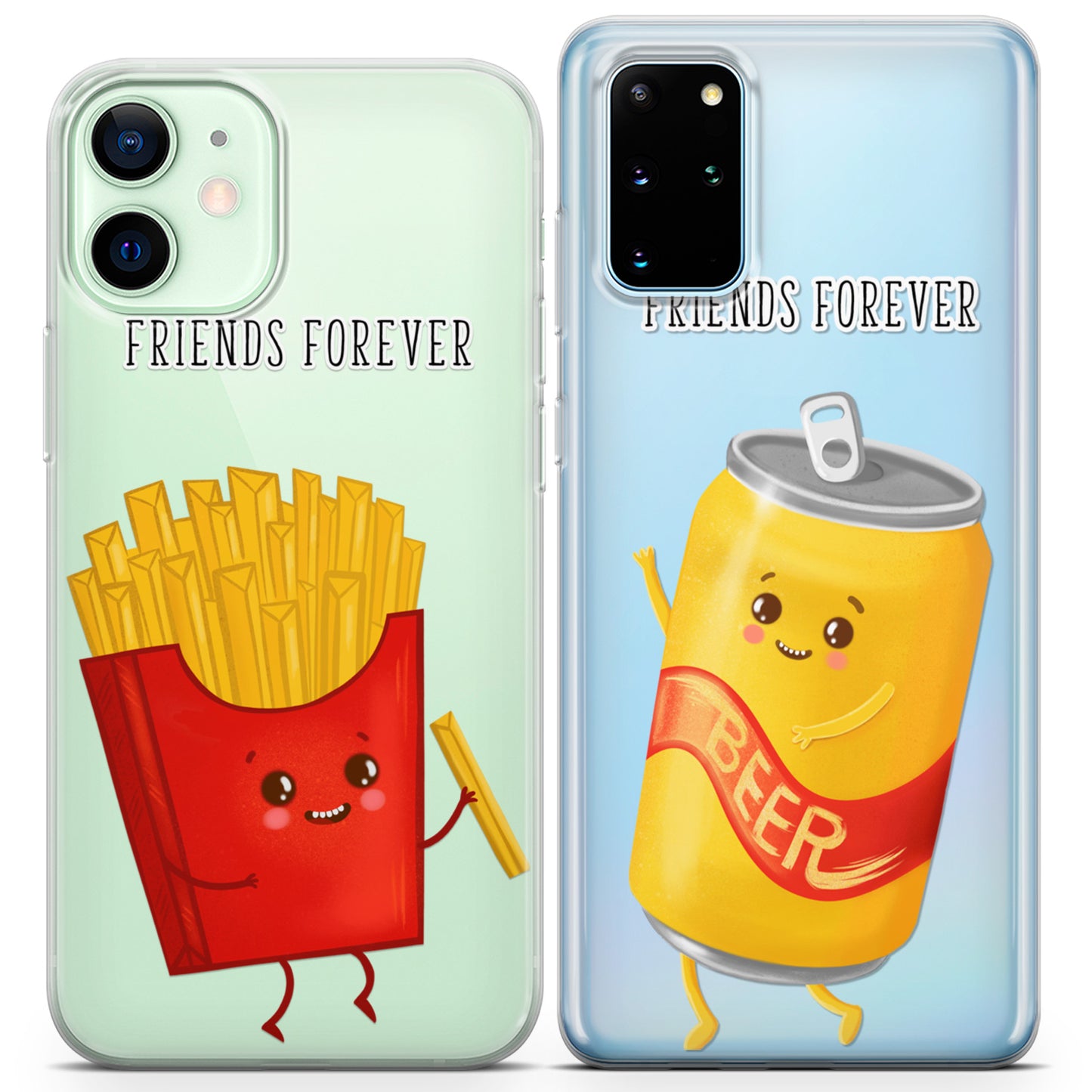 Cavka iPhone Couple Cases Beer and Fries