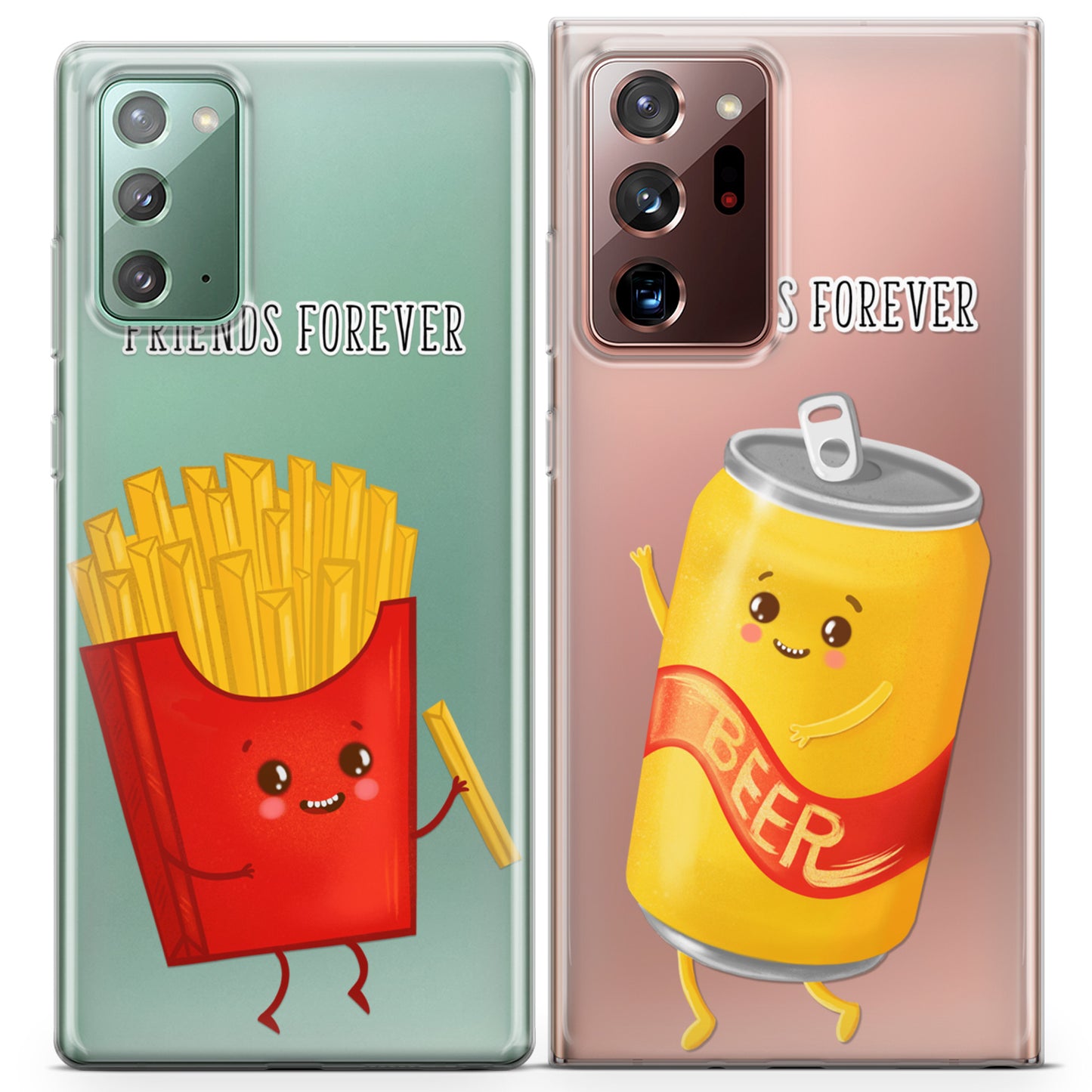 Cavka iPhone Couple Cases Beer and Fries