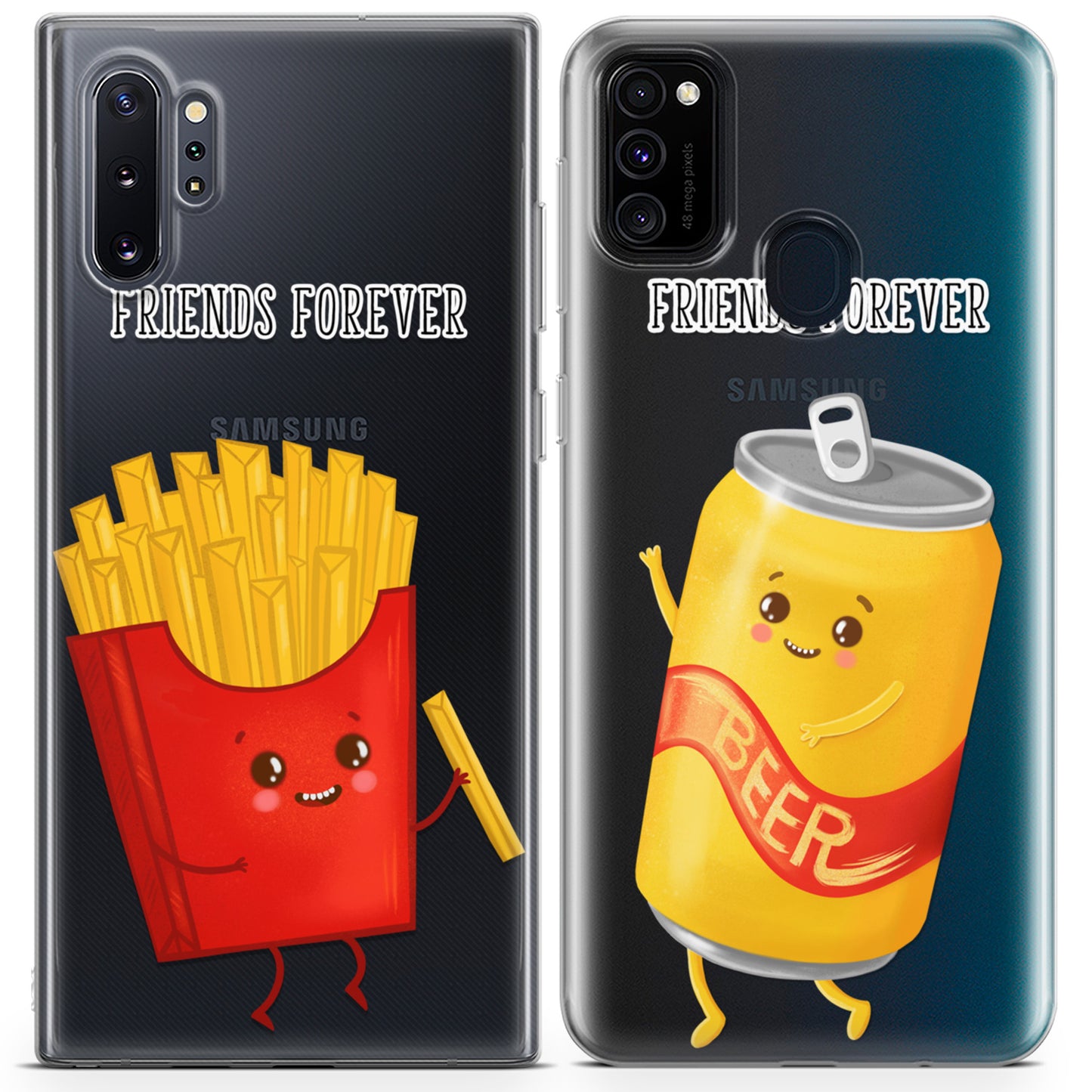 Cavka iPhone Couple Cases Beer and Fries