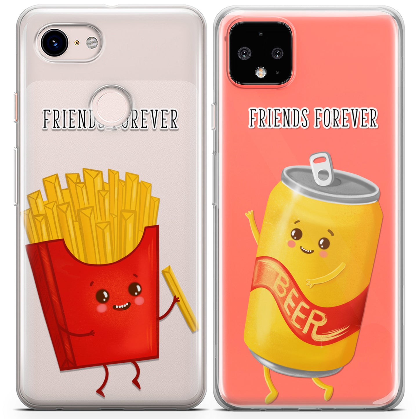 Cavka iPhone Couple Cases Beer and Fries