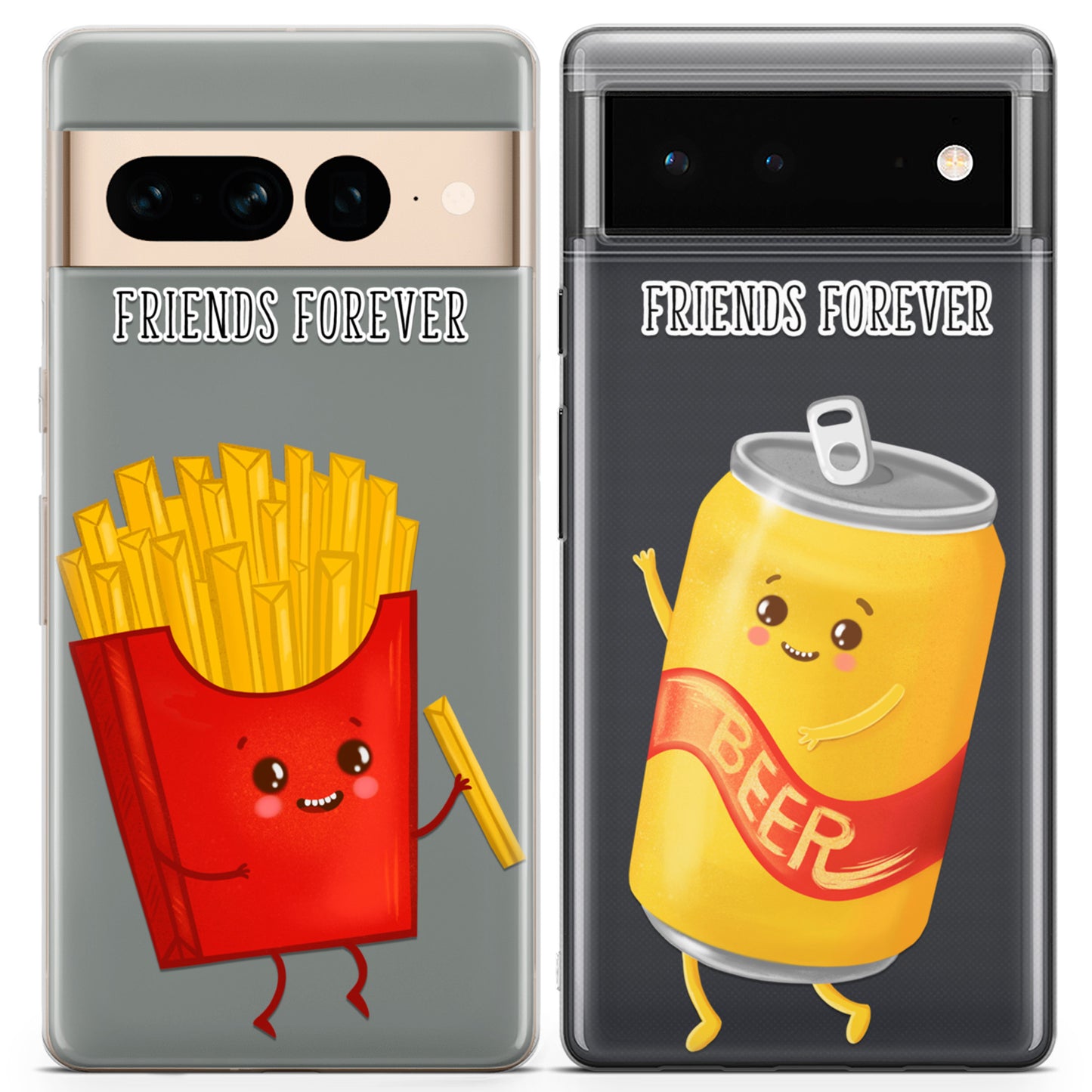 Cavka iPhone Couple Cases Beer and Fries