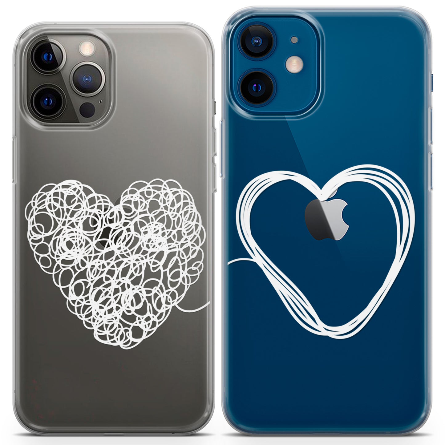 Cavka iPhone Couple Cases Heart Drawing