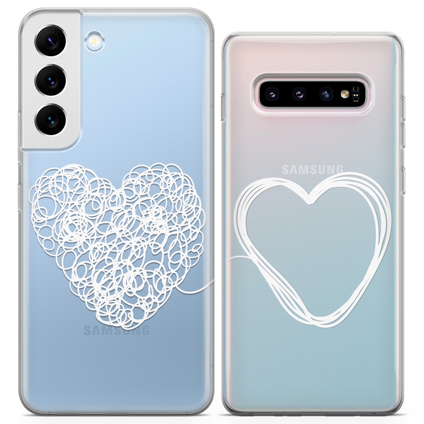 Cavka iPhone Couple Cases Heart Drawing