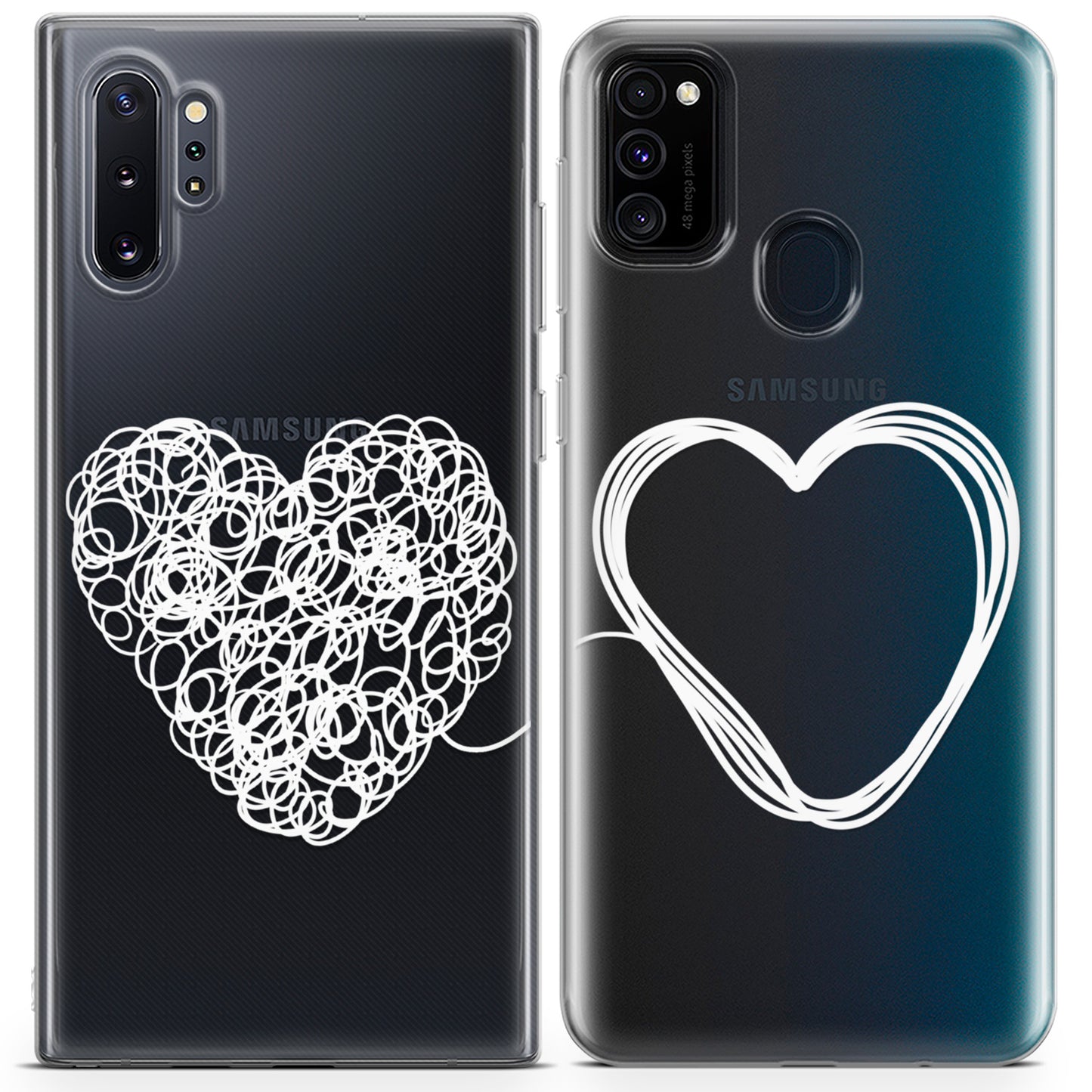 Cavka iPhone Couple Cases Heart Drawing