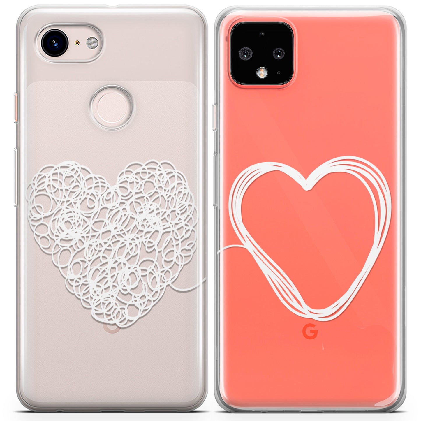 Cavka iPhone Couple Cases Heart Drawing