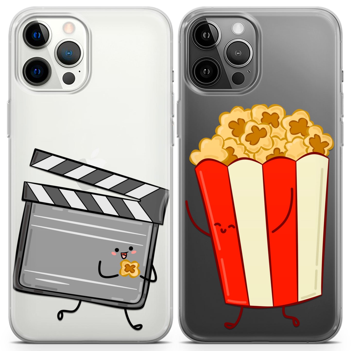 Cavka iPhone Couple Cases Cute Popcorn