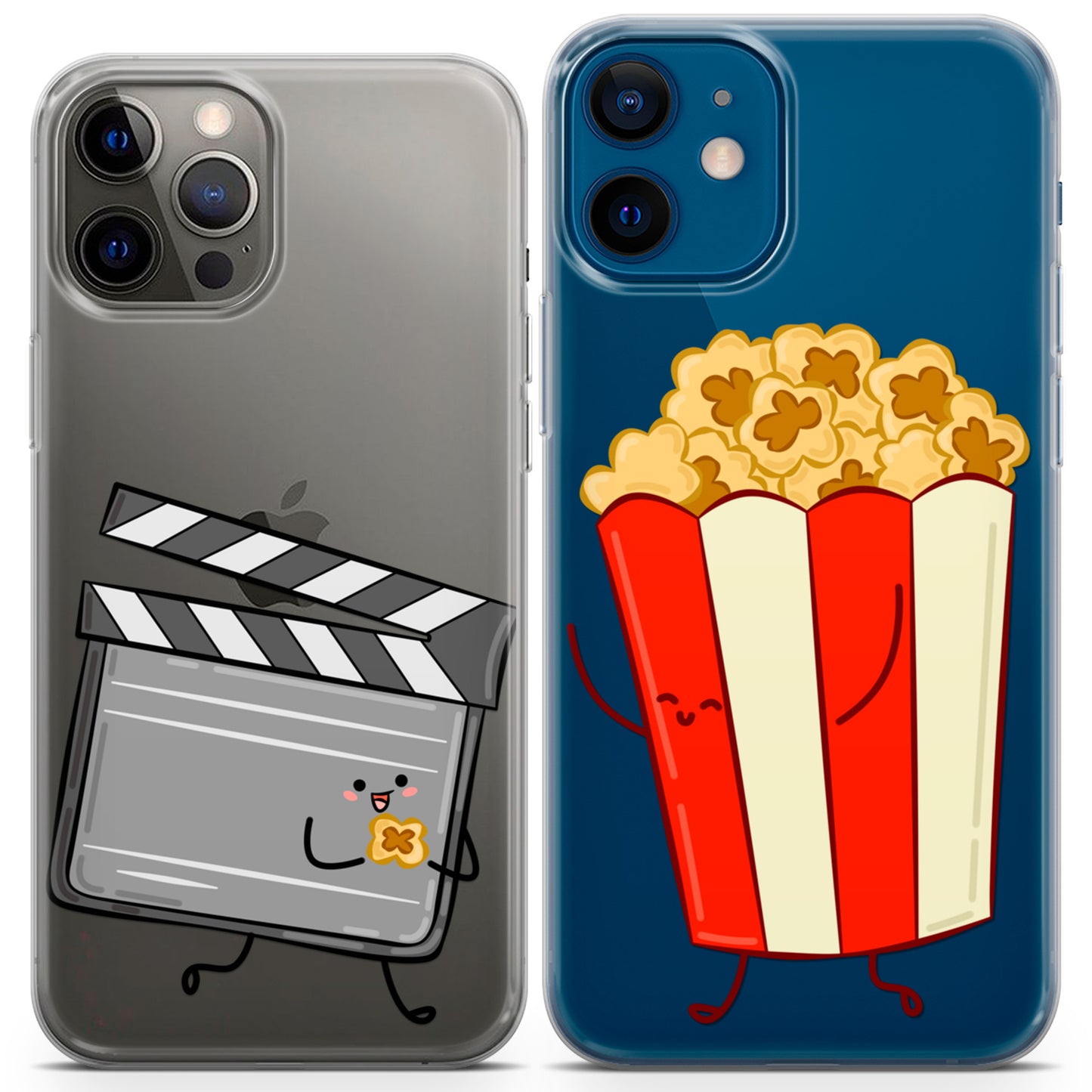 Cavka iPhone Couple Cases Cute Popcorn