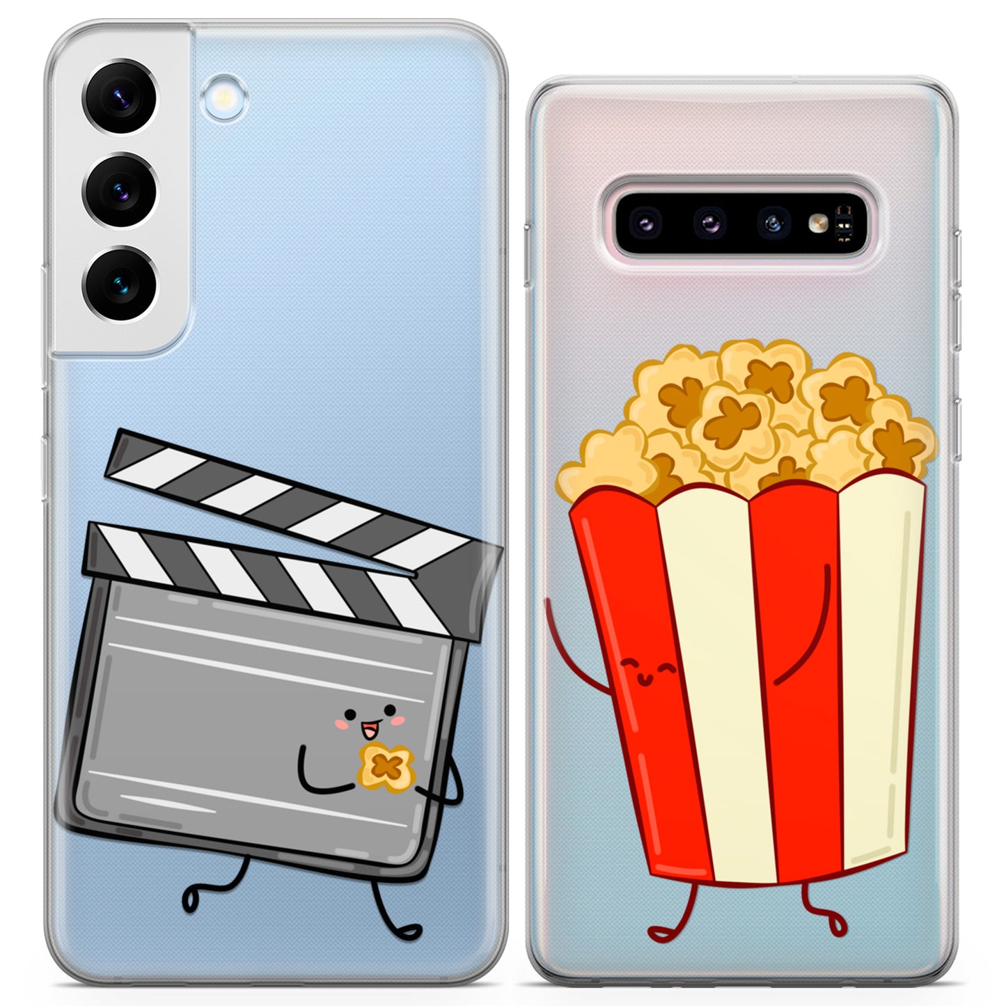 Cavka iPhone Couple Cases Cute Popcorn