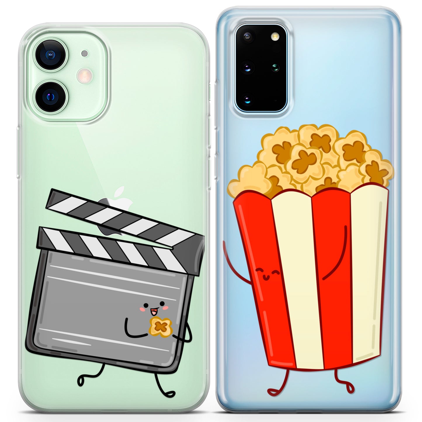 Cavka iPhone Couple Cases Cute Popcorn