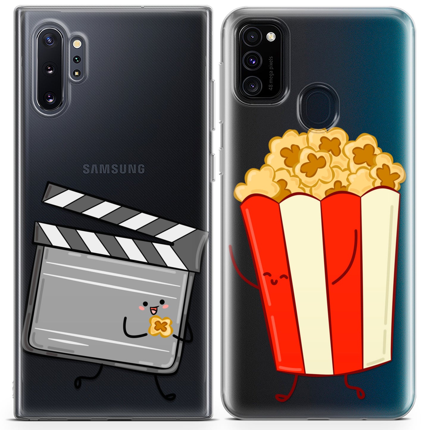 Cavka iPhone Couple Cases Cute Popcorn