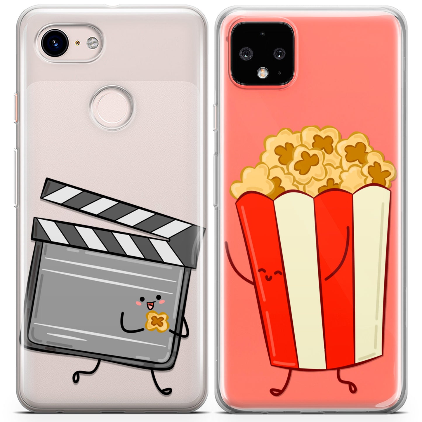 Cavka iPhone Couple Cases Cute Popcorn