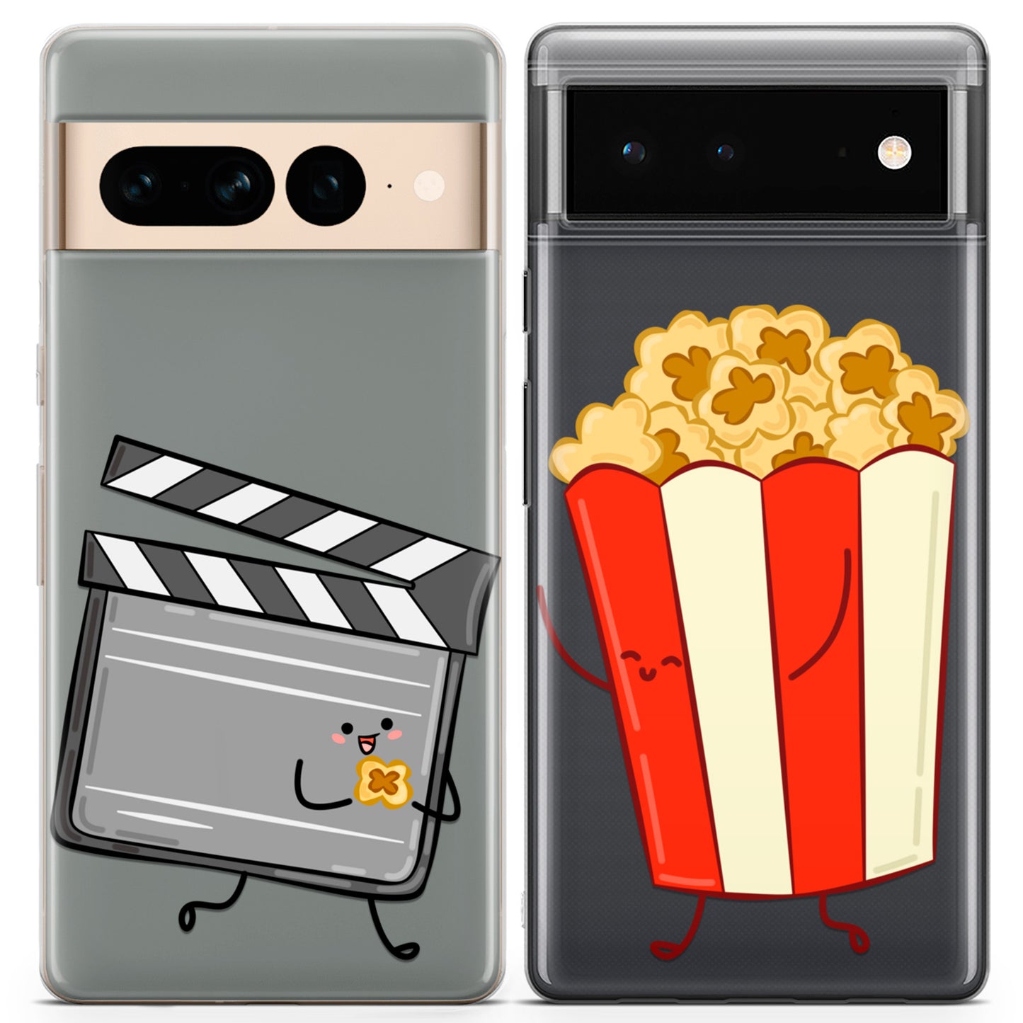 Cavka iPhone Couple Cases Cute Popcorn