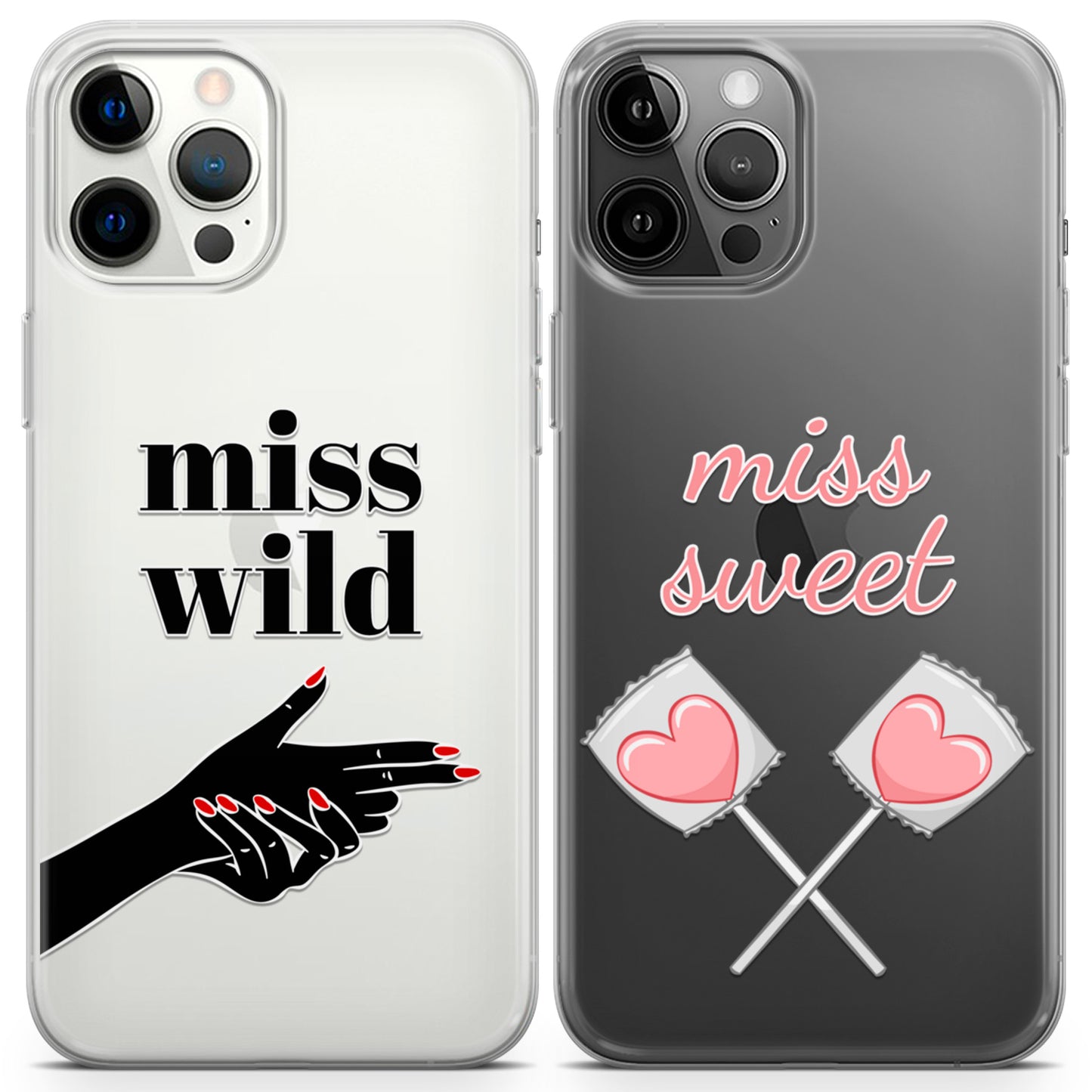 Cavka iPhone Couple Cases Miss Wild Miss Sweet