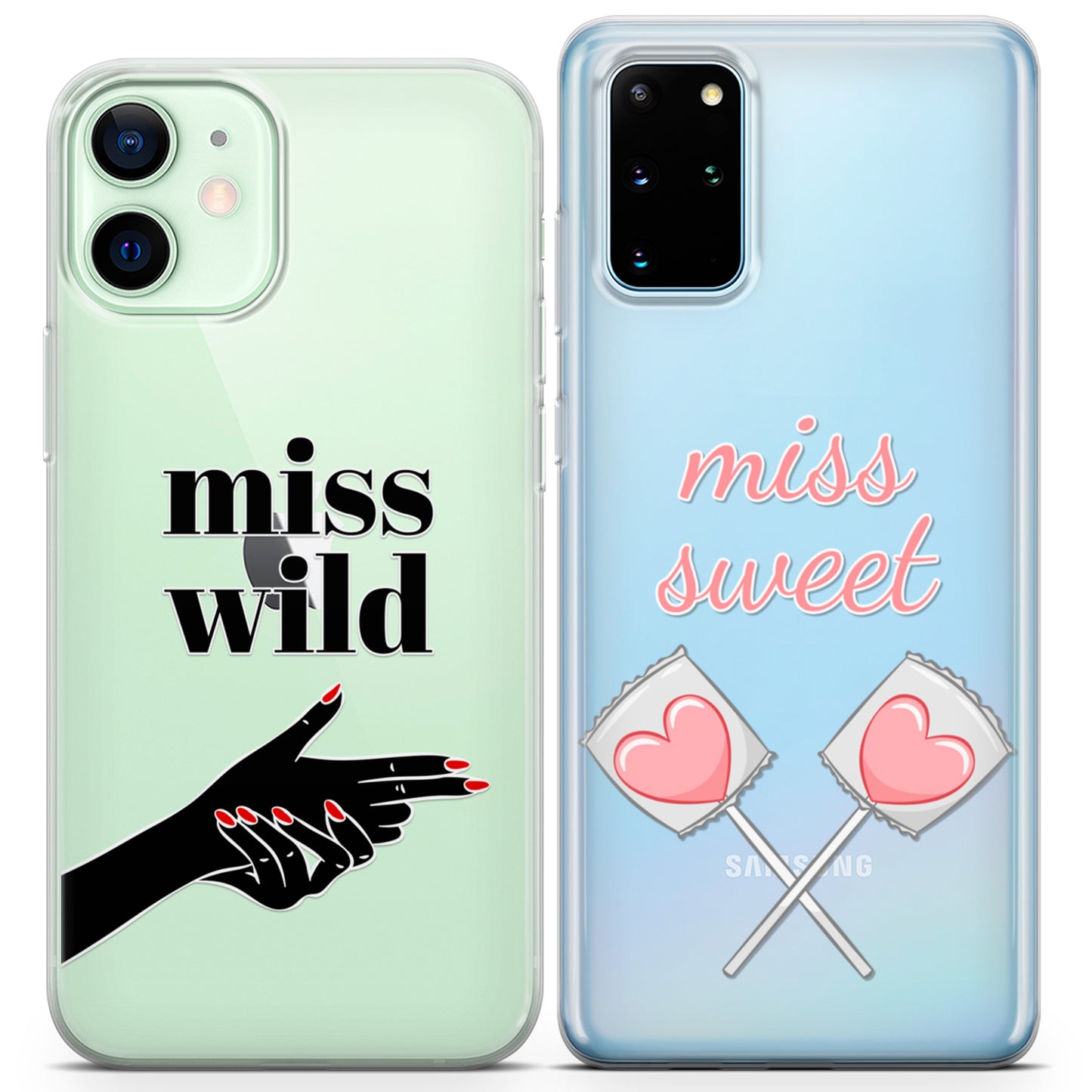 Cavka iPhone Couple Cases Miss Wild Miss Sweet