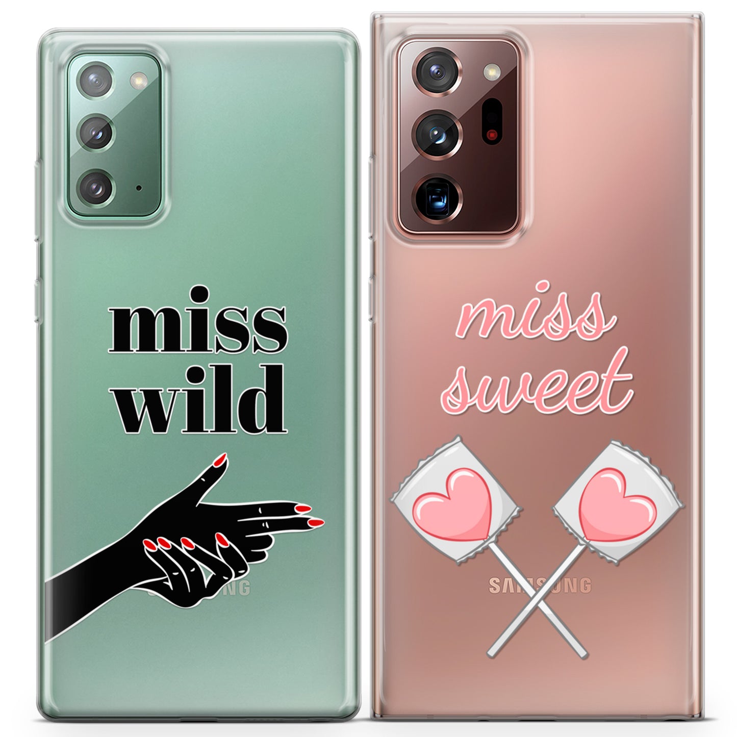 Cavka iPhone Couple Cases Miss Wild Miss Sweet