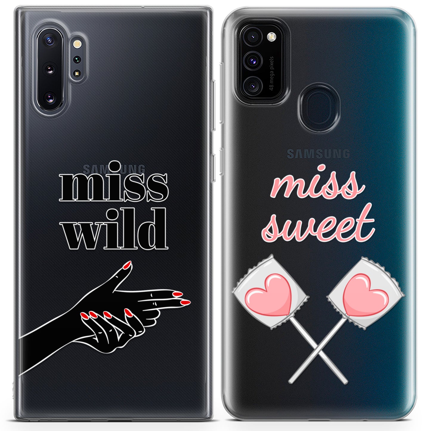 Cavka iPhone Couple Cases Miss Wild Miss Sweet