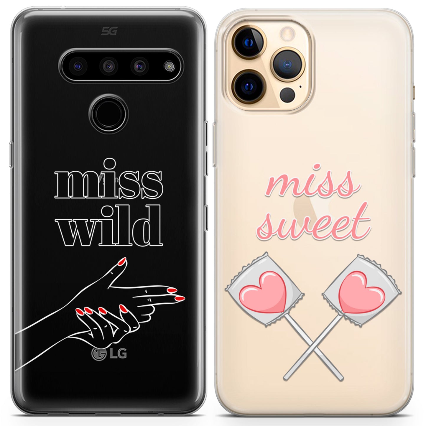 Cavka iPhone Couple Cases Miss Wild Miss Sweet