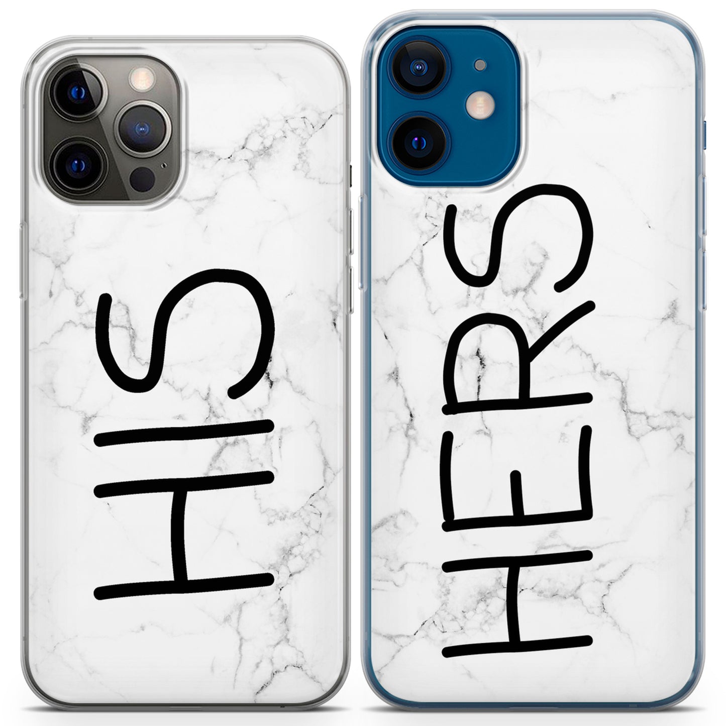 Cavka iPhone Couple Cases Marble His and Hers