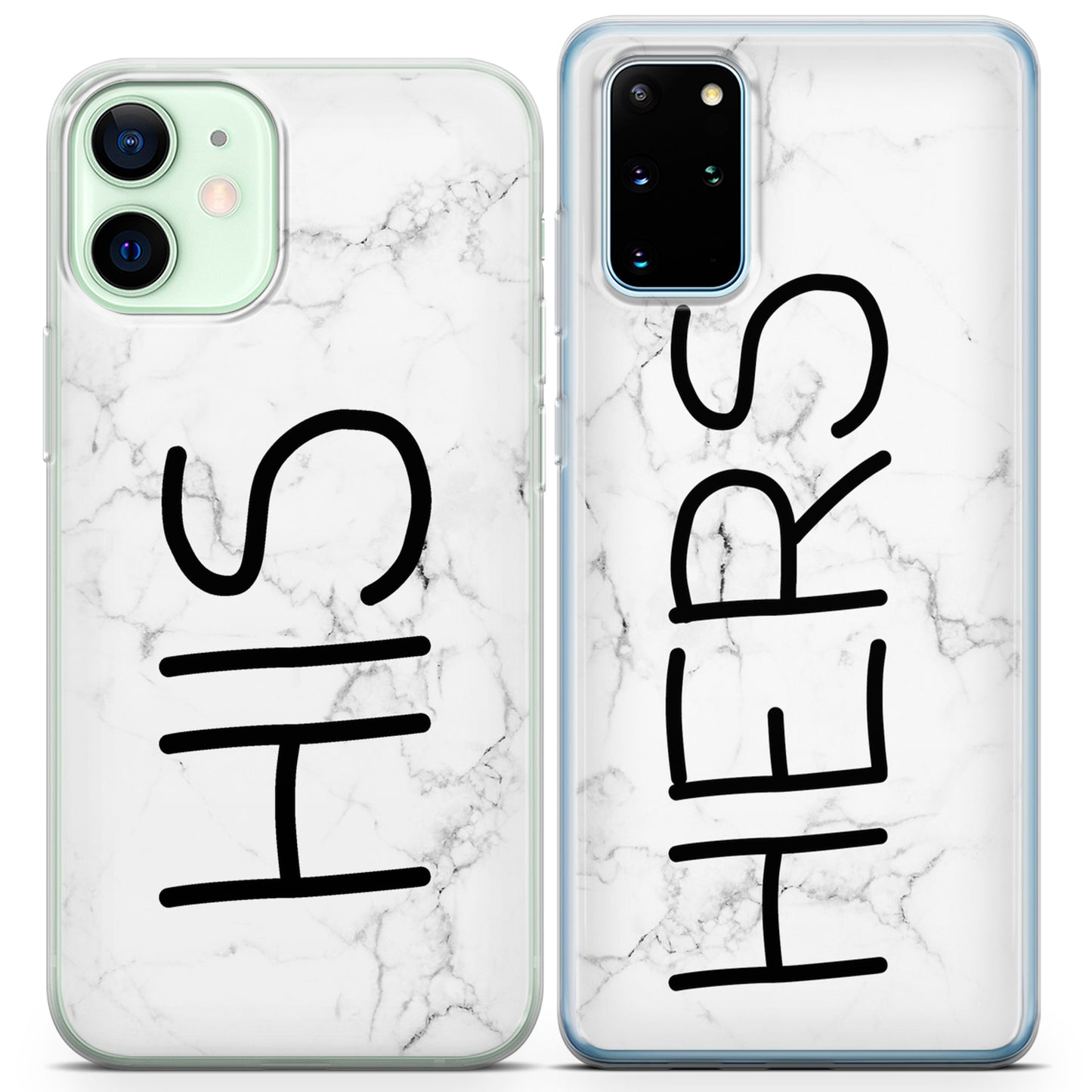 Cavka iPhone Couple Cases Marble His and Hers