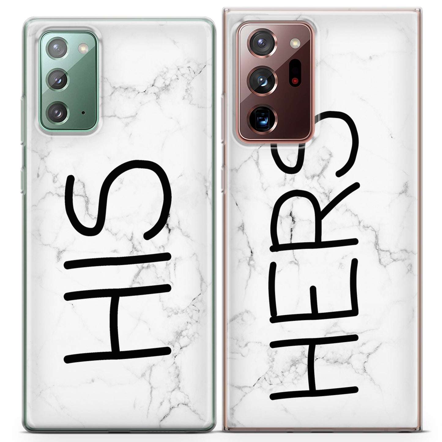 Cavka iPhone Couple Cases Marble His and Hers