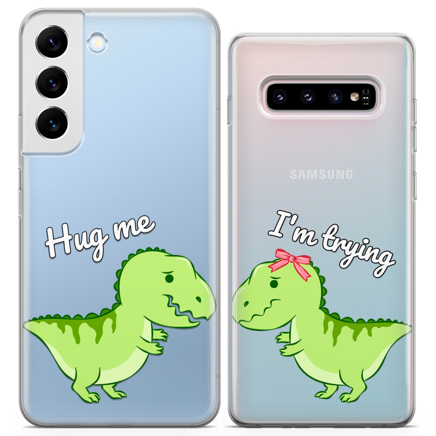 Cavka iPhone Couple Cases Funny Dinosaurs