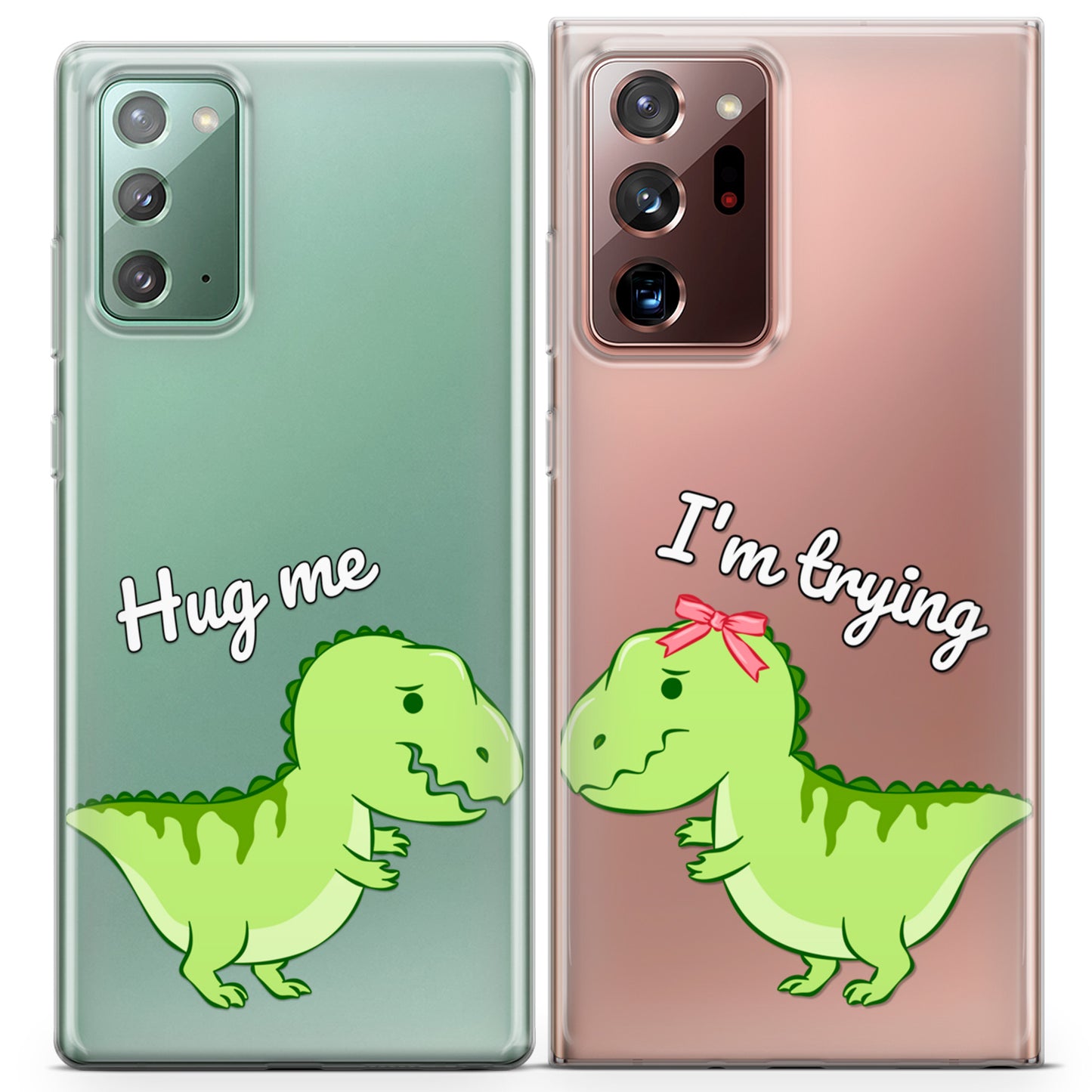 Cavka iPhone Couple Cases Funny Dinosaurs