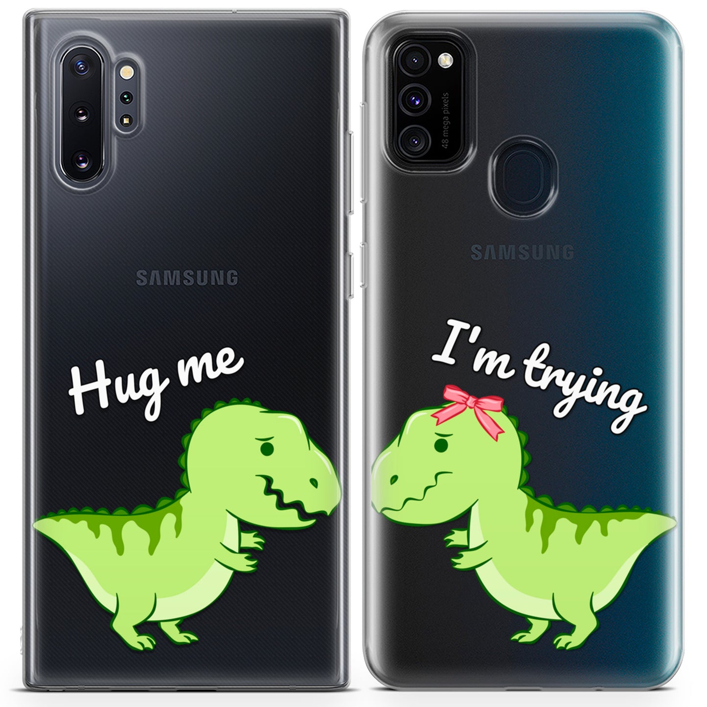 Cavka iPhone Couple Cases Funny Dinosaurs