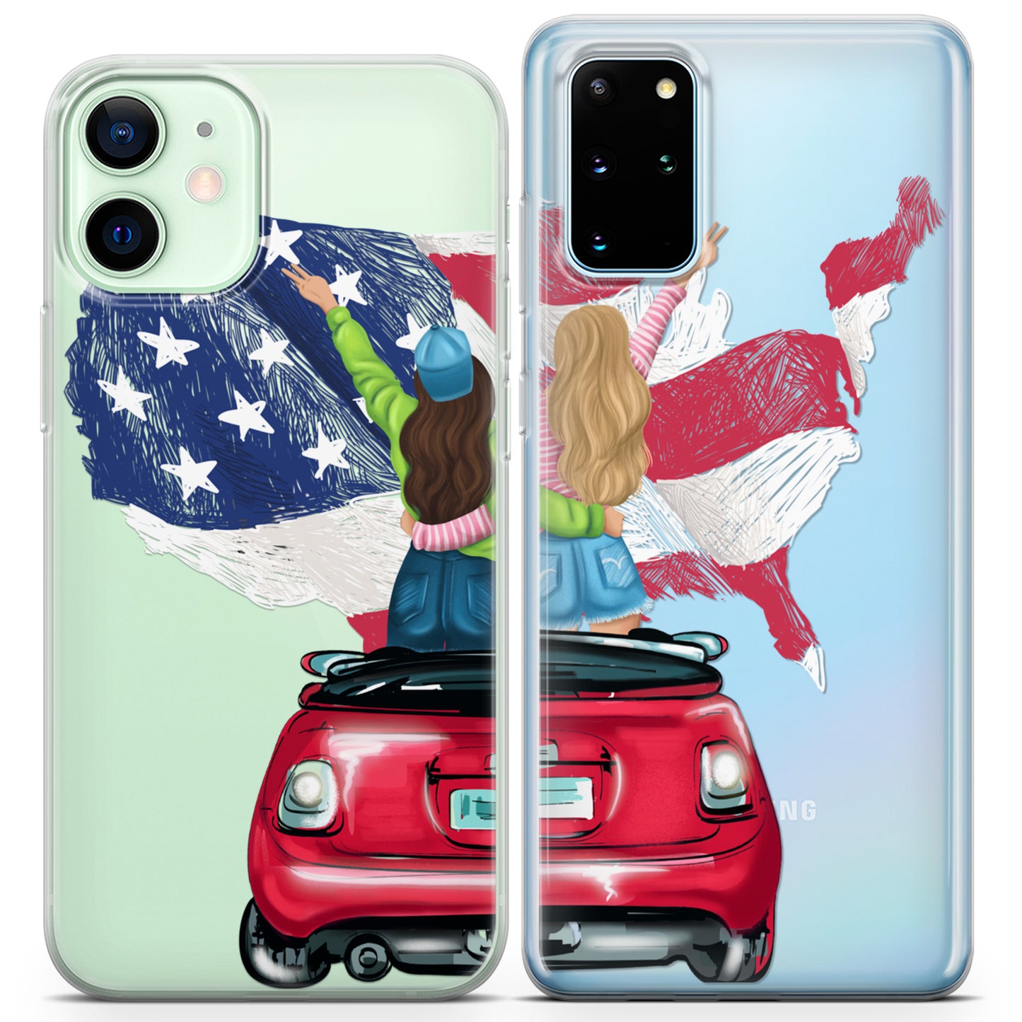 Cavka iPhone Couple Cases American Girls