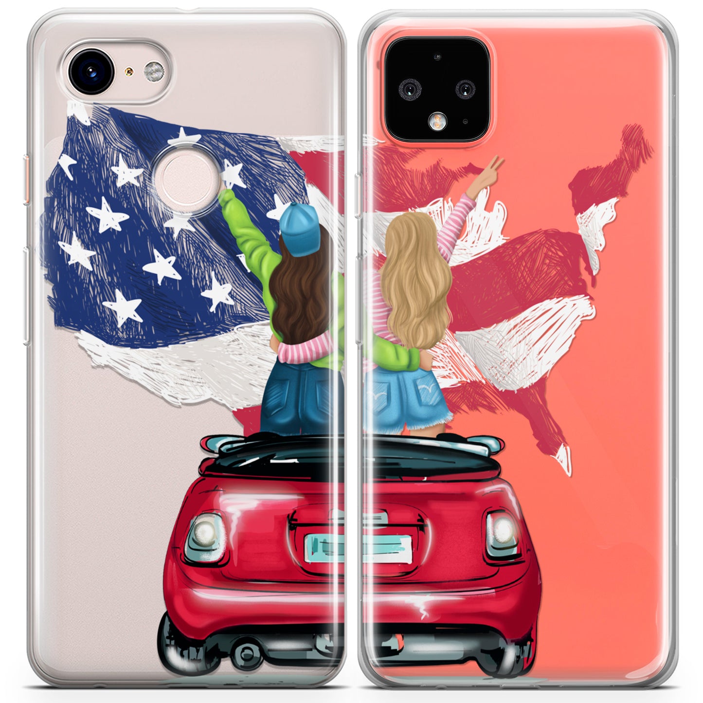 Cavka iPhone Couple Cases American Girls