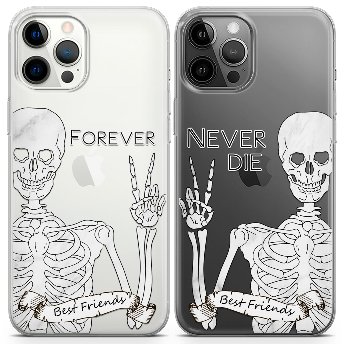 Cavka iPhone Couple Cases Skeletons Friends