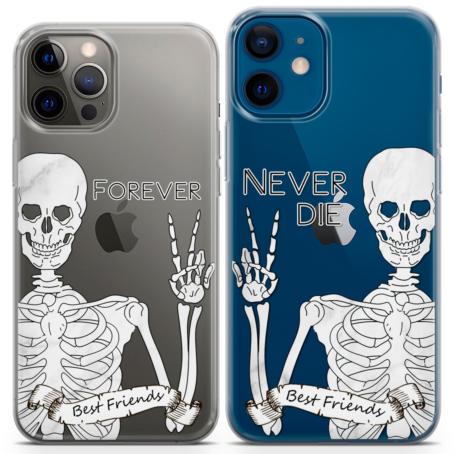 Cavka iPhone Couple Cases Skeletons Friends